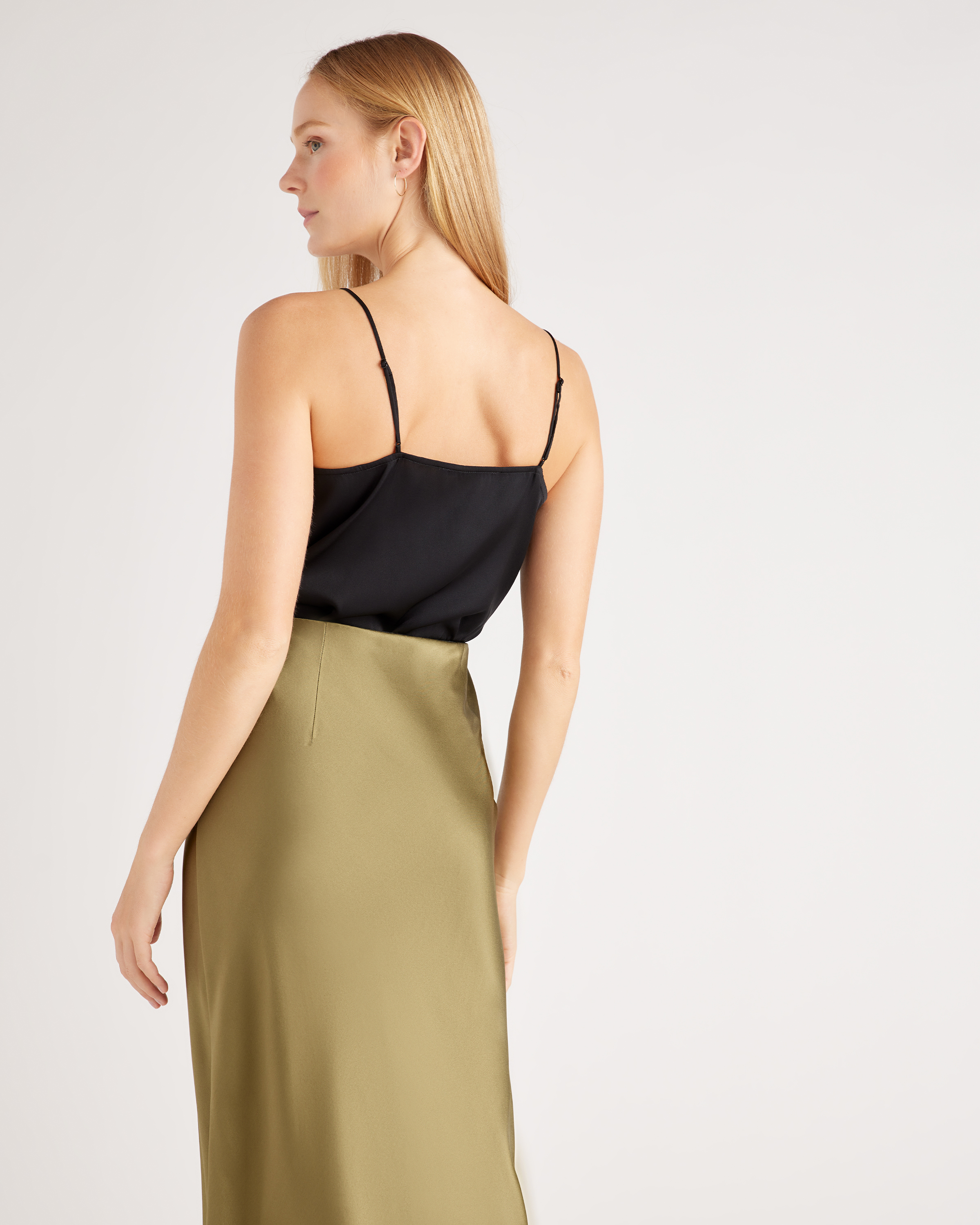 Washable Stretch Silk V-Neck Cami — Image 19