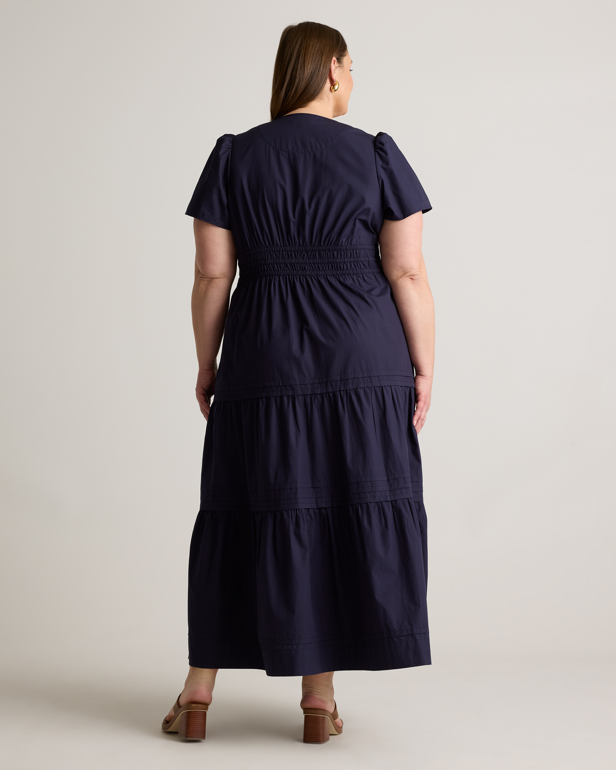 100% Organic Cotton Poplin Tiered Maxi Dress — Image 20