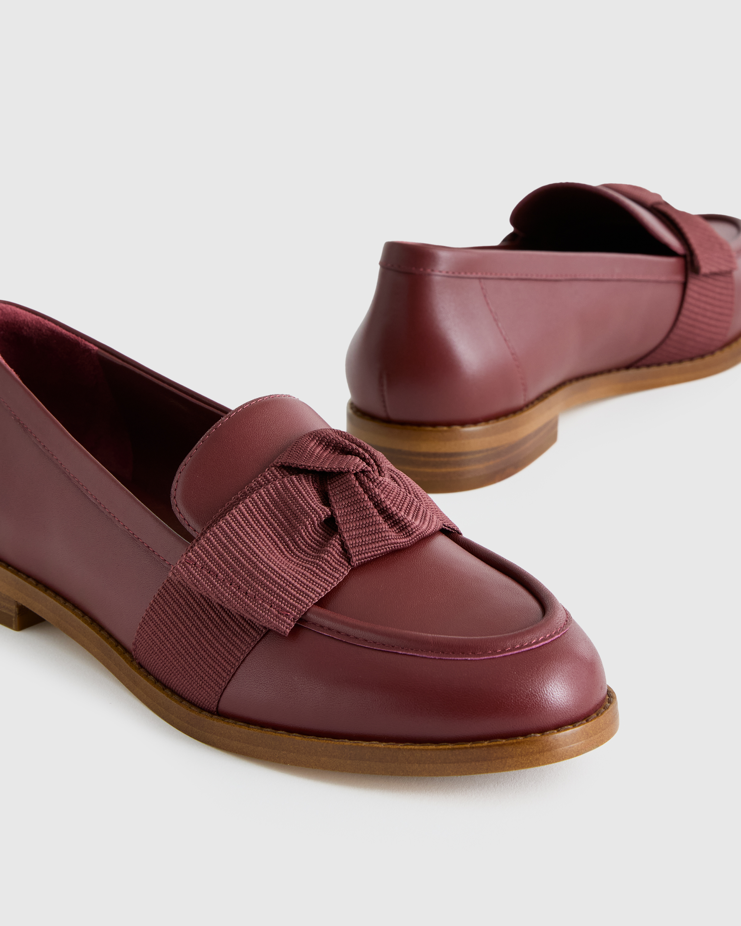 Italian Leather Bow Penny Loafer — Image 4
