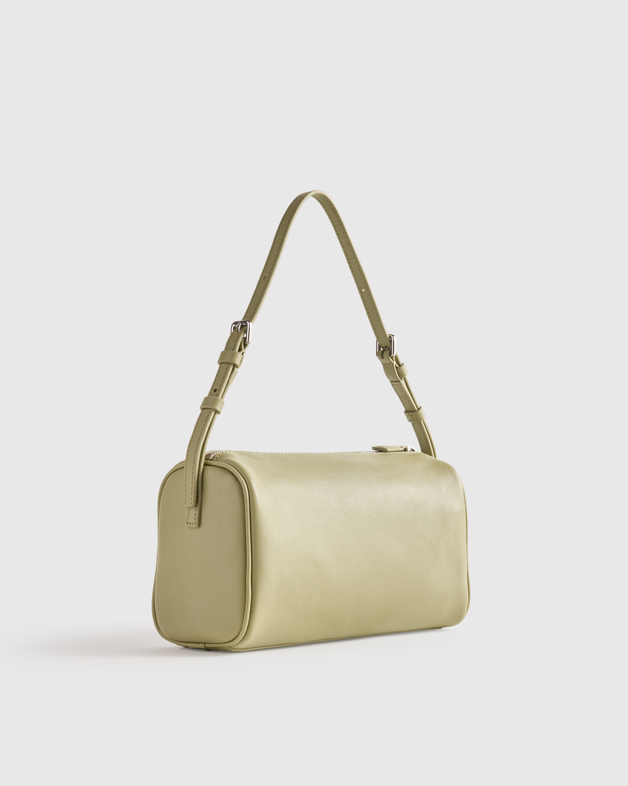 Italian Leather Mini Barrel Shoulder Bag — Image 32