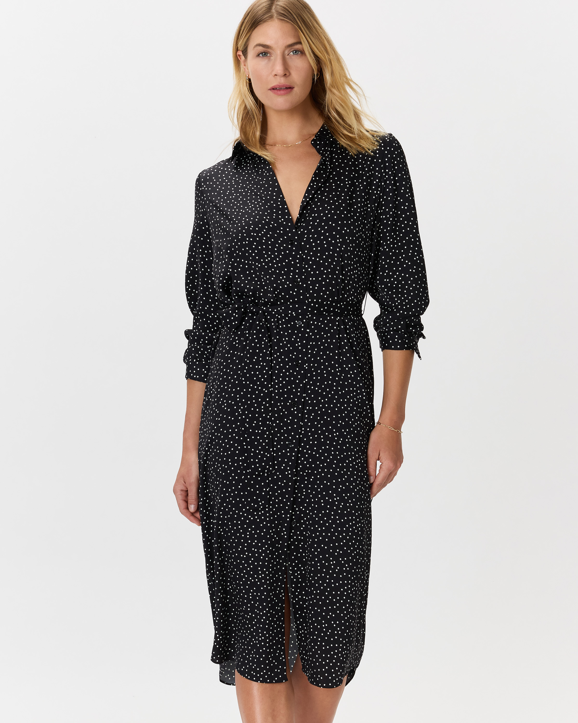 Washable Stretch Silk Maxi Shirt Dress — Image 28