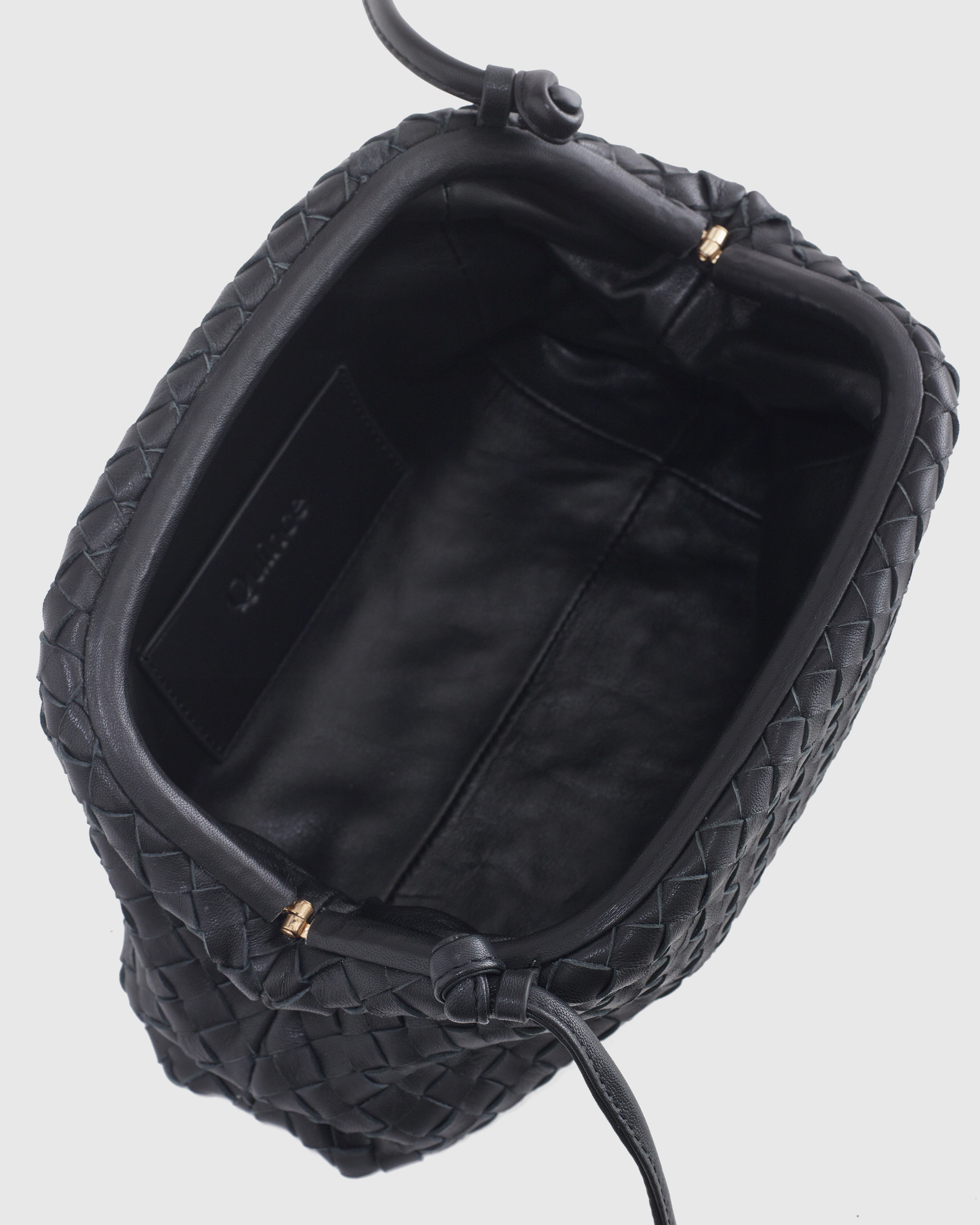 Italian Leather Handwoven Pouch Crossbody Clutch — Image 5