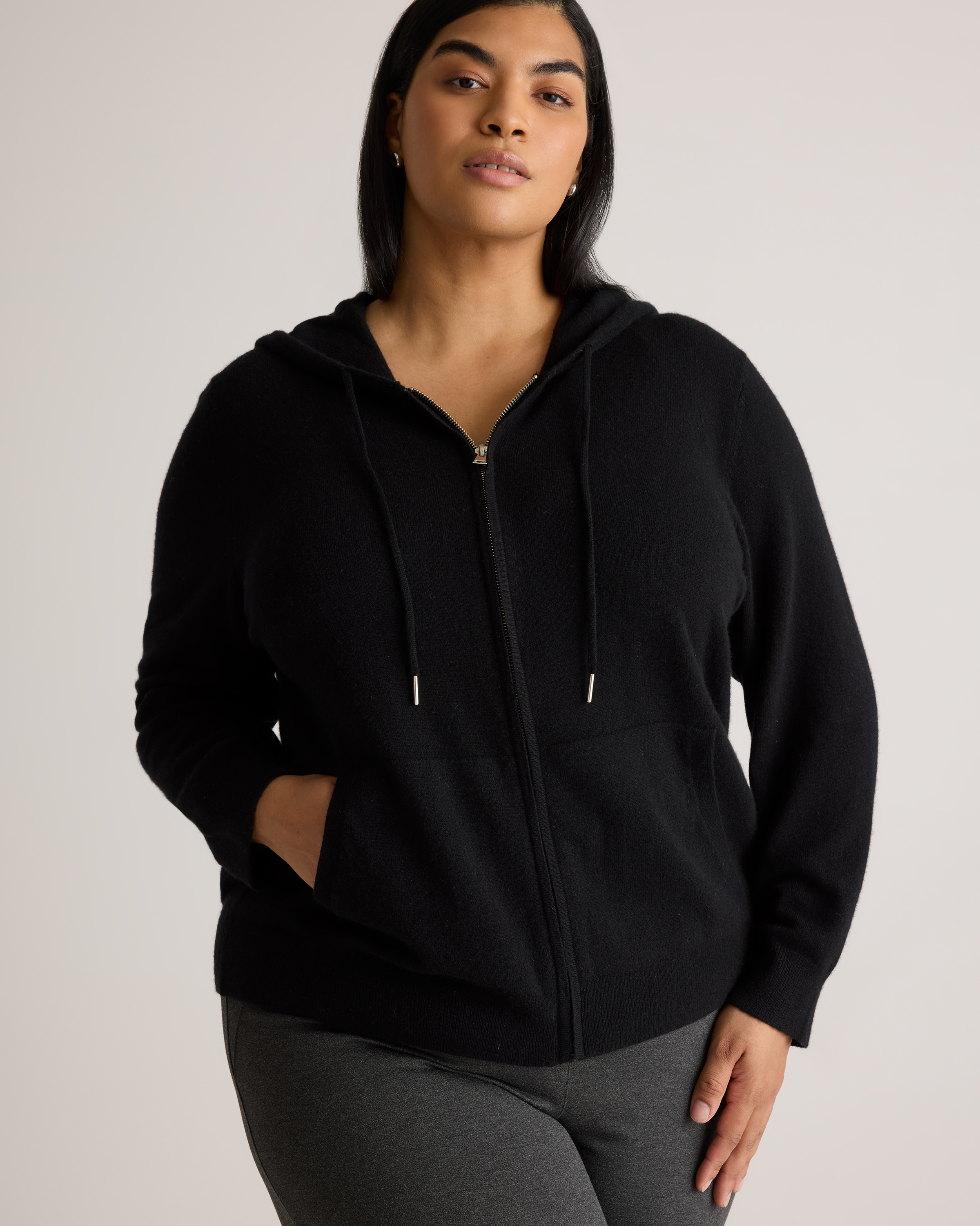 Mongolian Cashmere Full-Zip Hoodie — Image 11