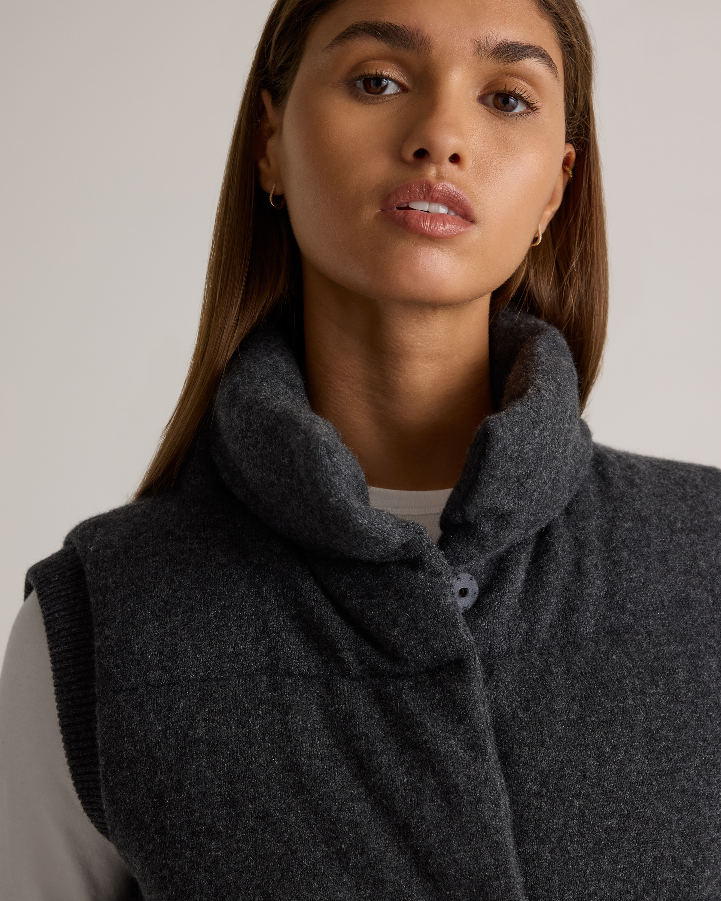 Mongolian Cashmere Puffer Vest — Image 4