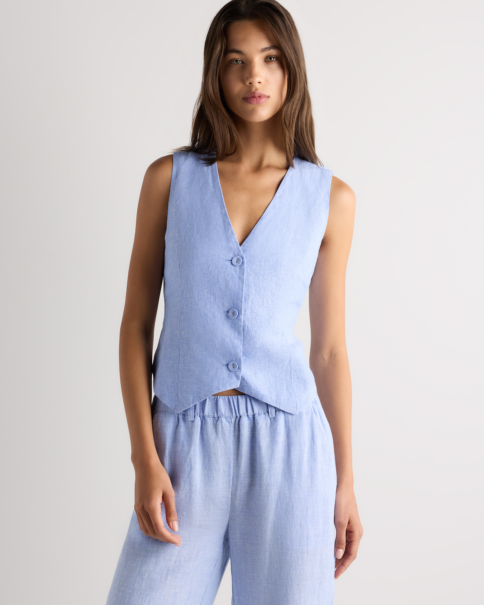 100% European Linen Vest — Image 23
