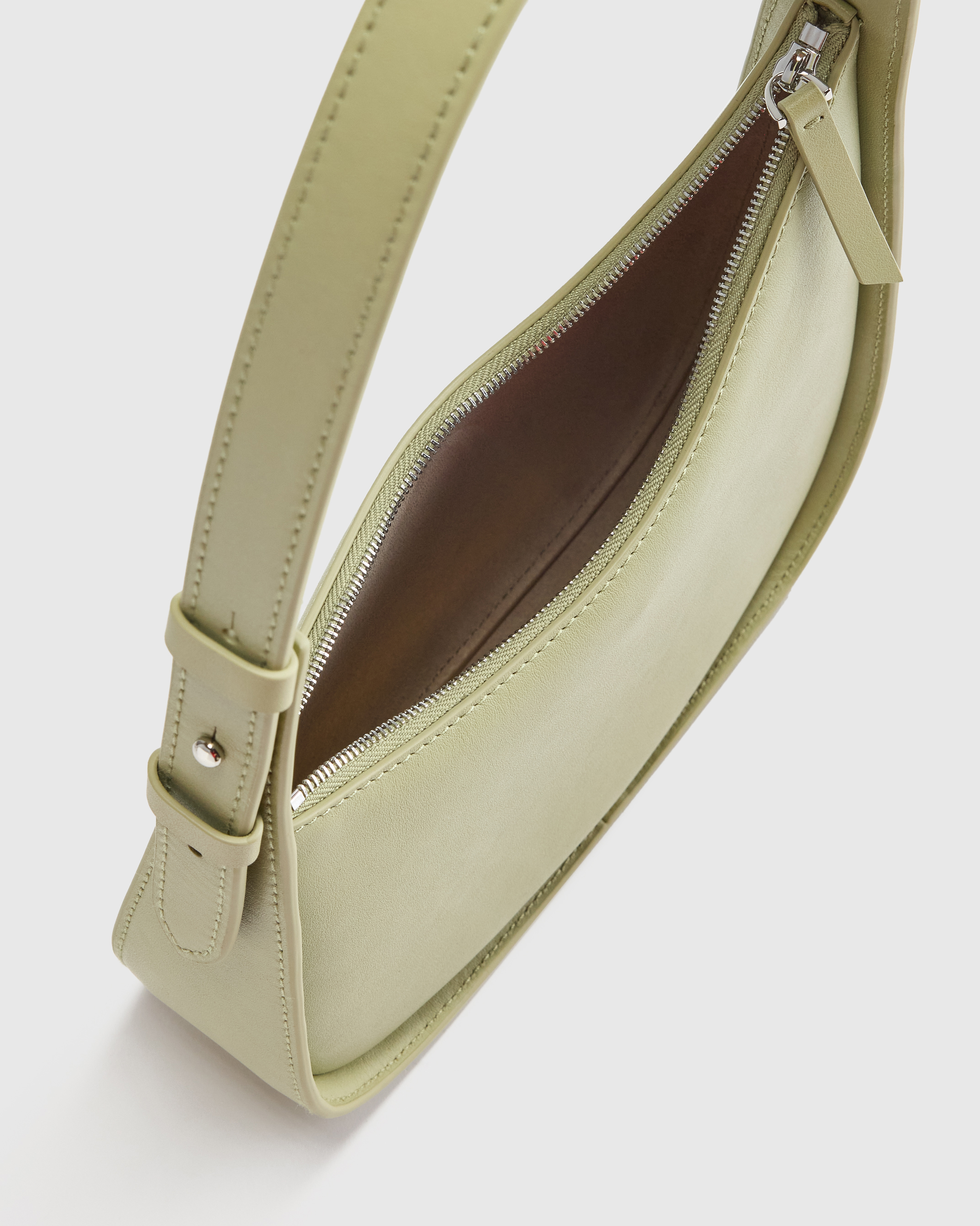 Italian Leather Asymmetrical Mini Shoulder Bag — Image 22