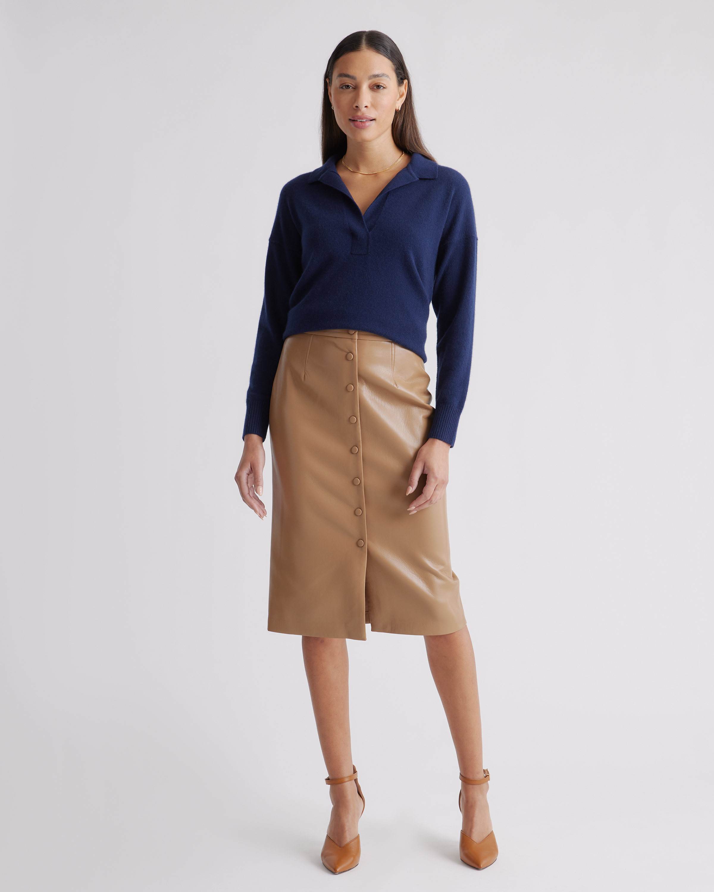 Mongolian Spring Cashmere Polo Sweater — Image 14