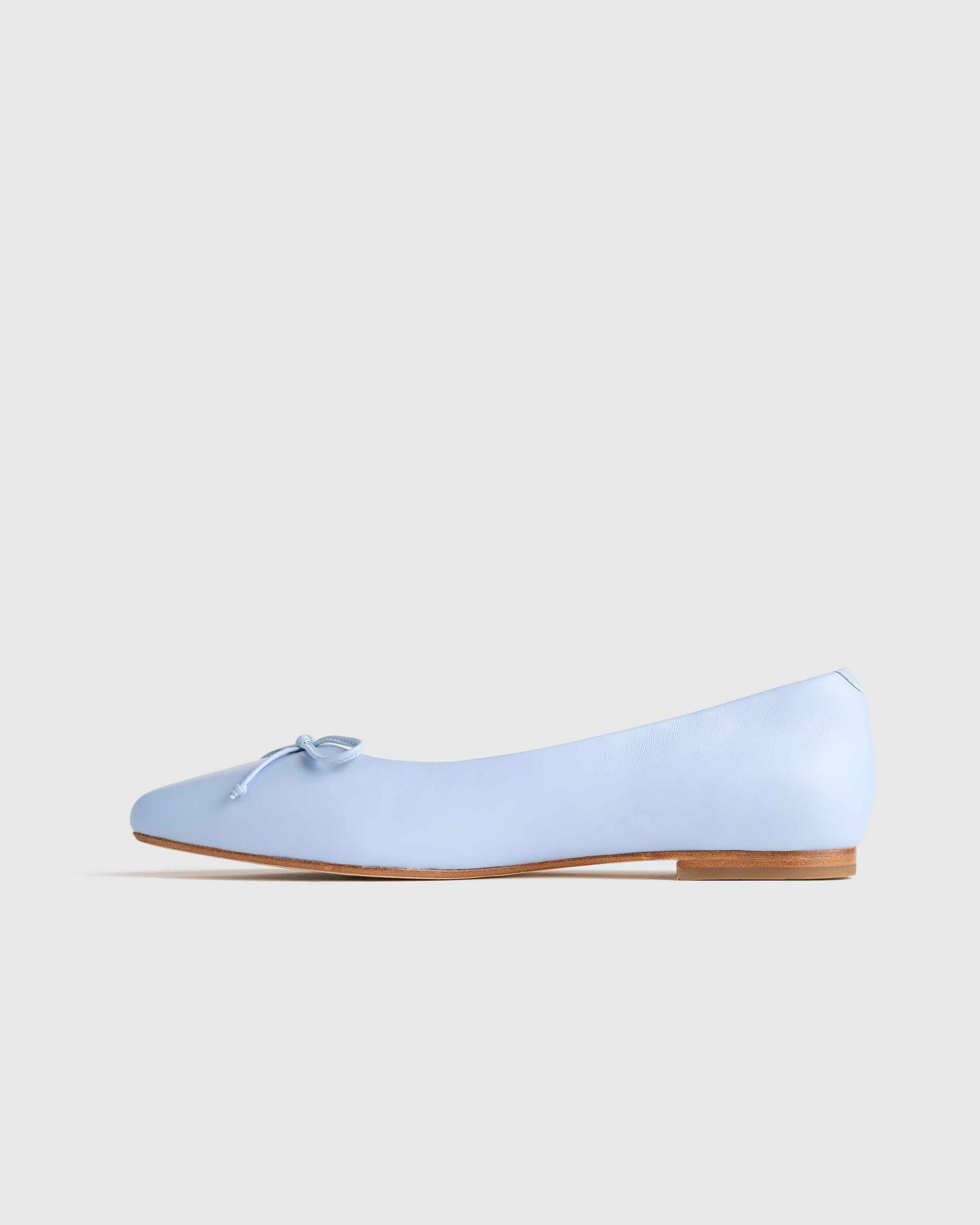 Italian Leather Pointed Bow Flat — Image 19