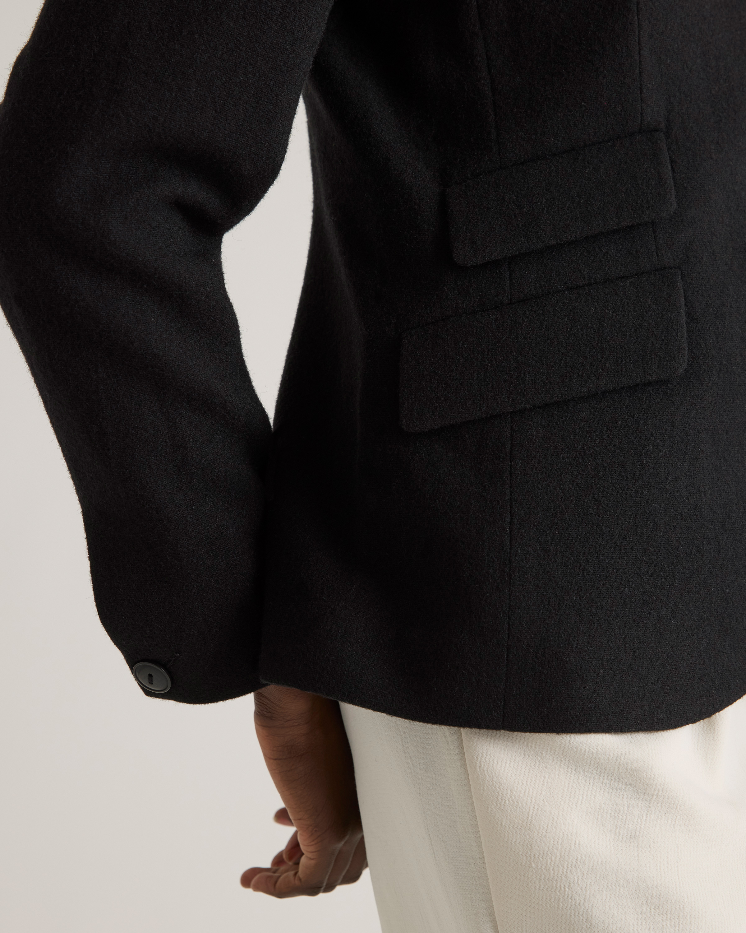 Italian Wool Stand Collar Blazer — Image 7