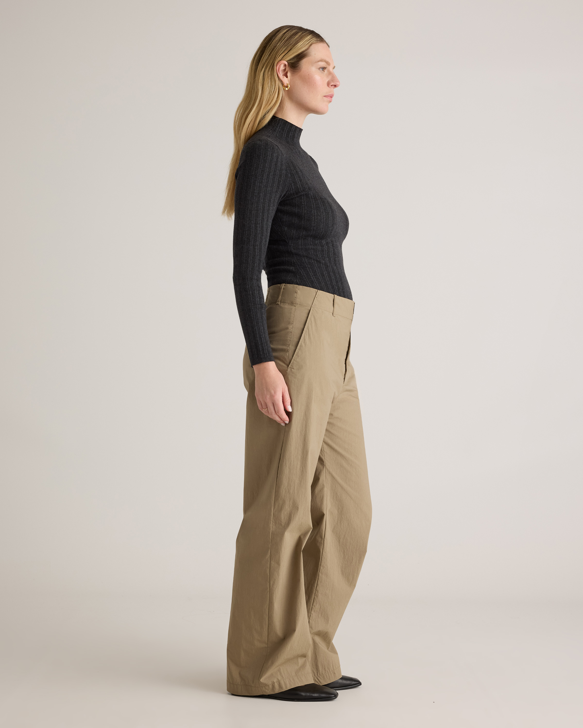 Cotton Cashmere Ribbed Turtleneck Bodysuit — Image 14