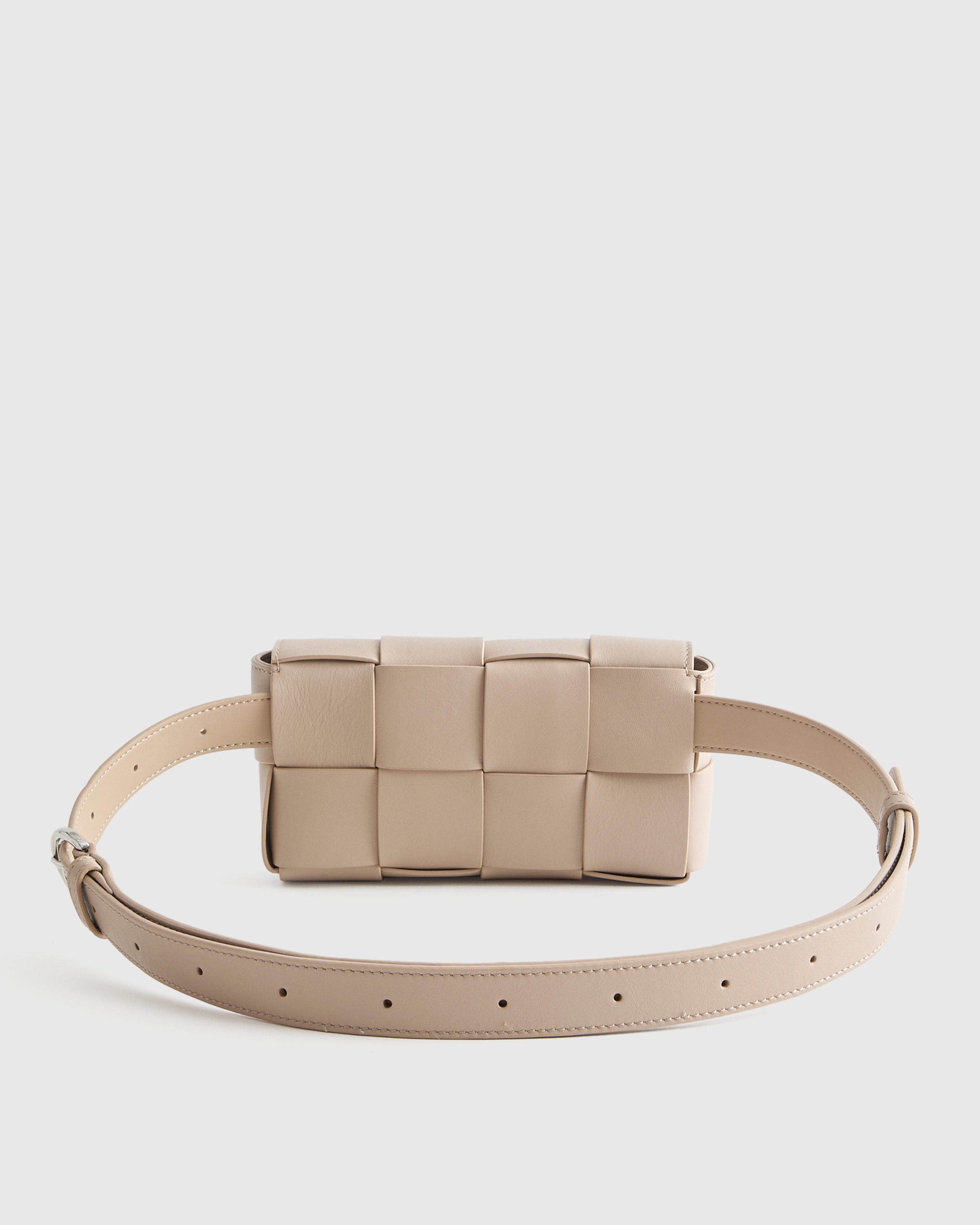 Italian Leather Handwoven Box Belt Bag — Image 17
