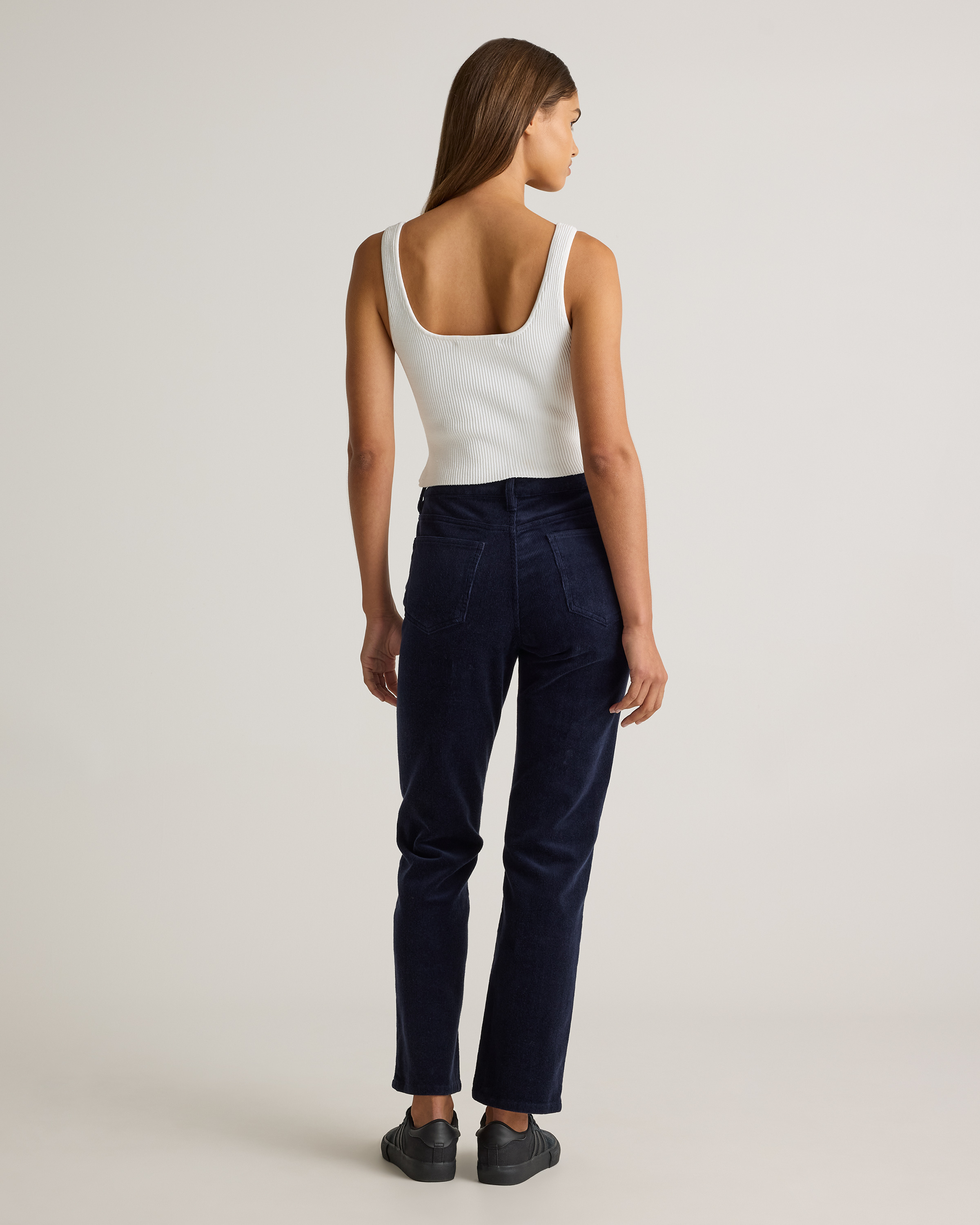 Organic Stretch Corduroy Straight Leg Pants — Image 12