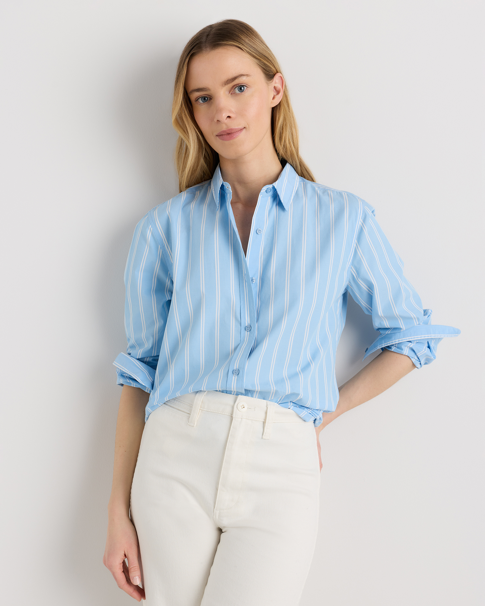 100% Organic Cotton Poplin Long Sleeve Shirt — Image 42