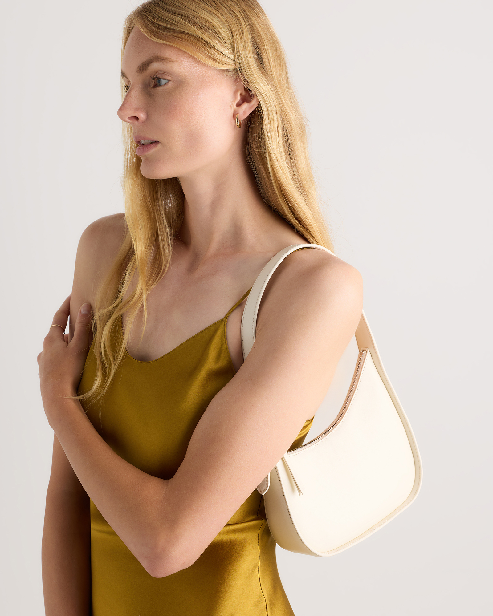 Italian Leather Asymmetrical Mini Shoulder Bag — Image 29