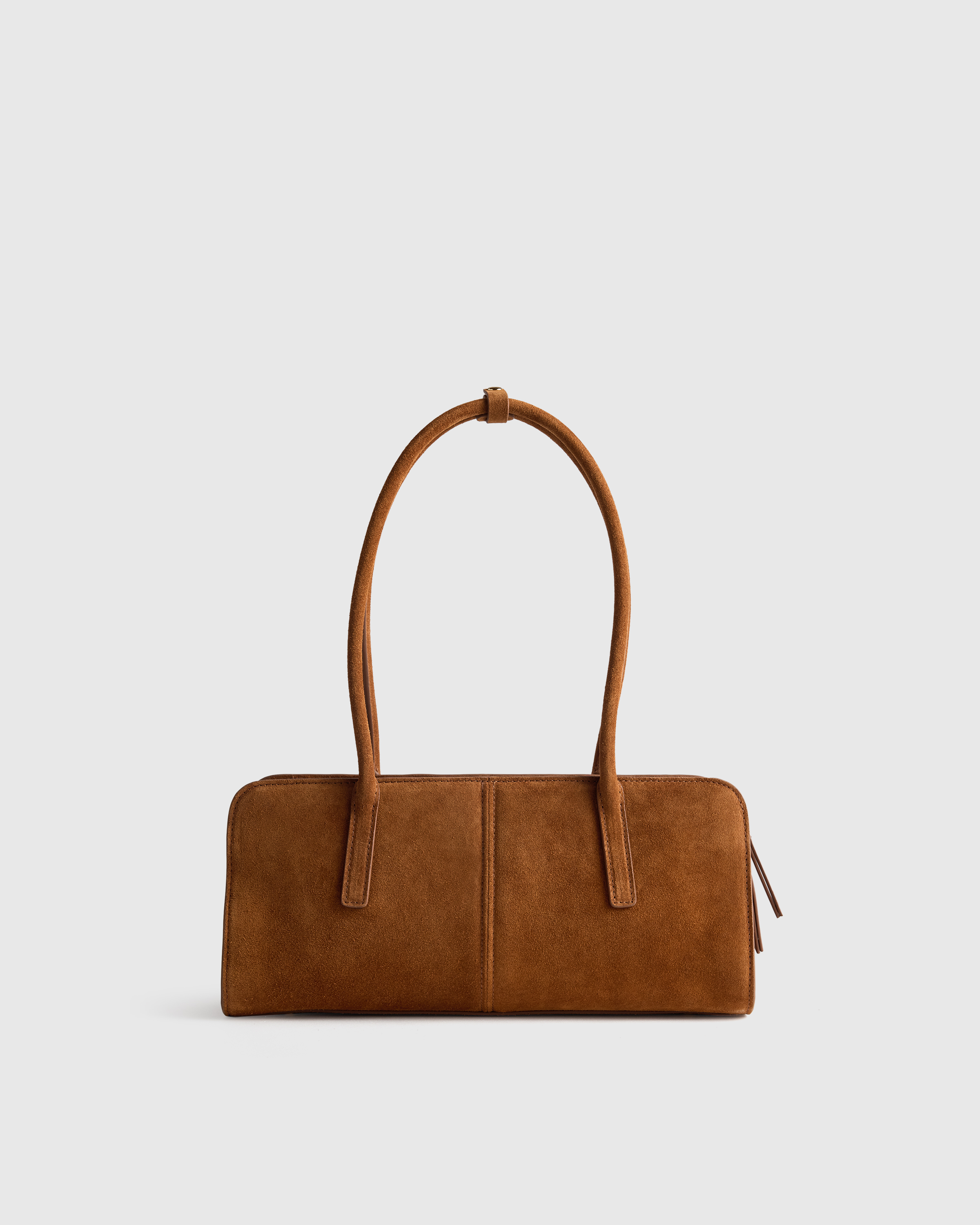 Italian Suede East-West Shoulder Bag — Image 11