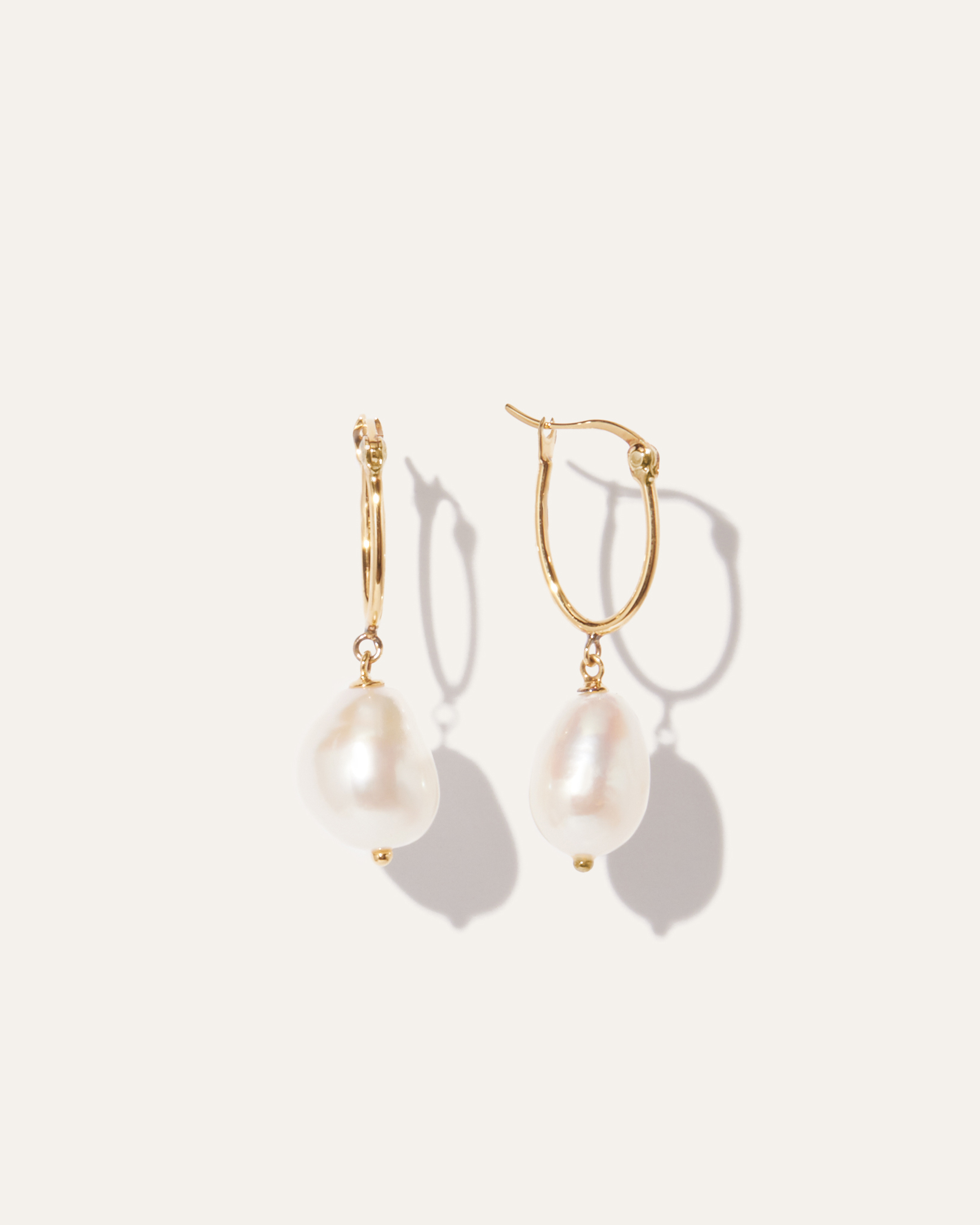 Organic Freshwater Cultured Pearl Hoops — Image 4