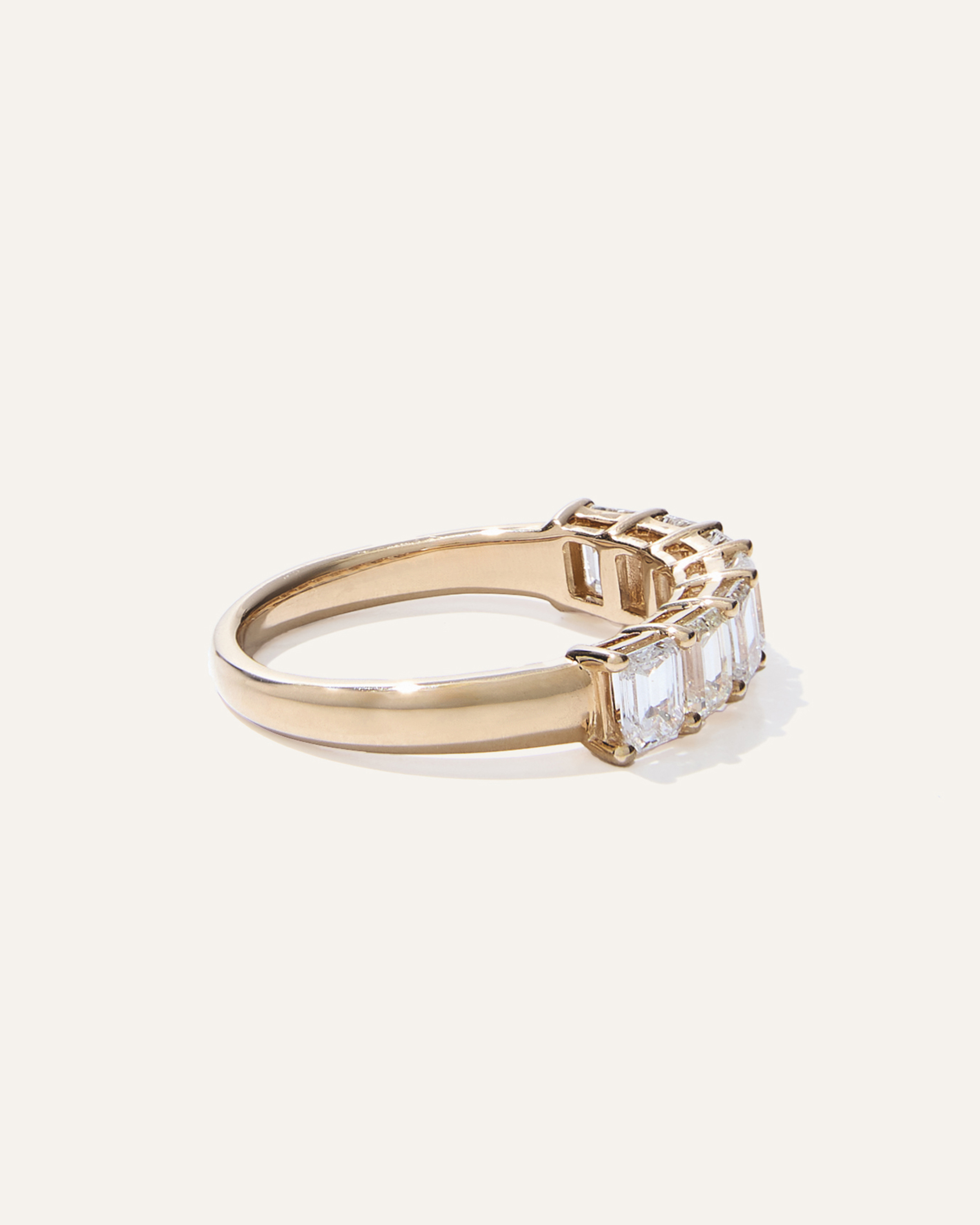 Lab Grown Diamond Emerald Seven Stone Band — Image 7