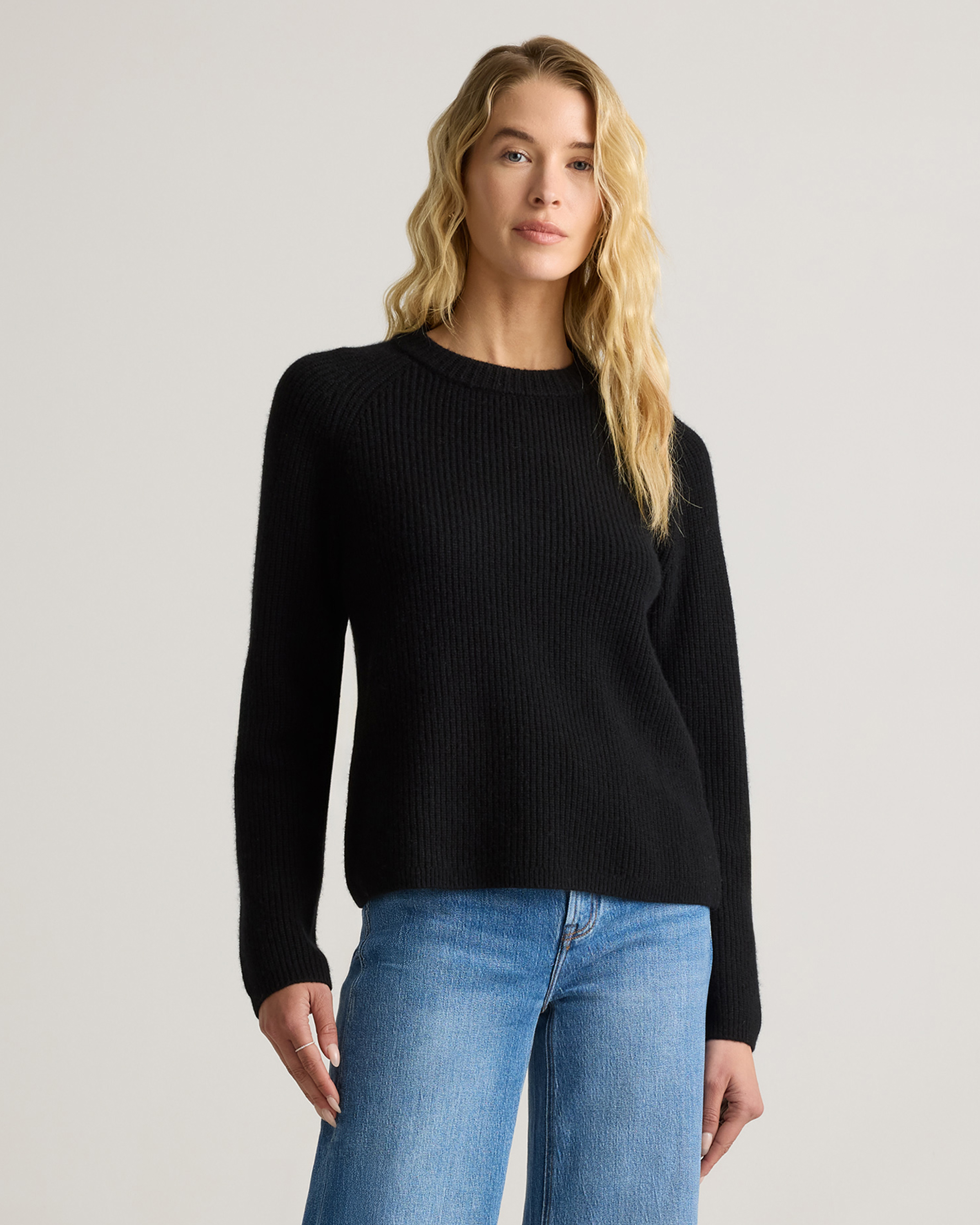 Mongolian Cashmere Fisherman Crewneck Sweater — Image 62