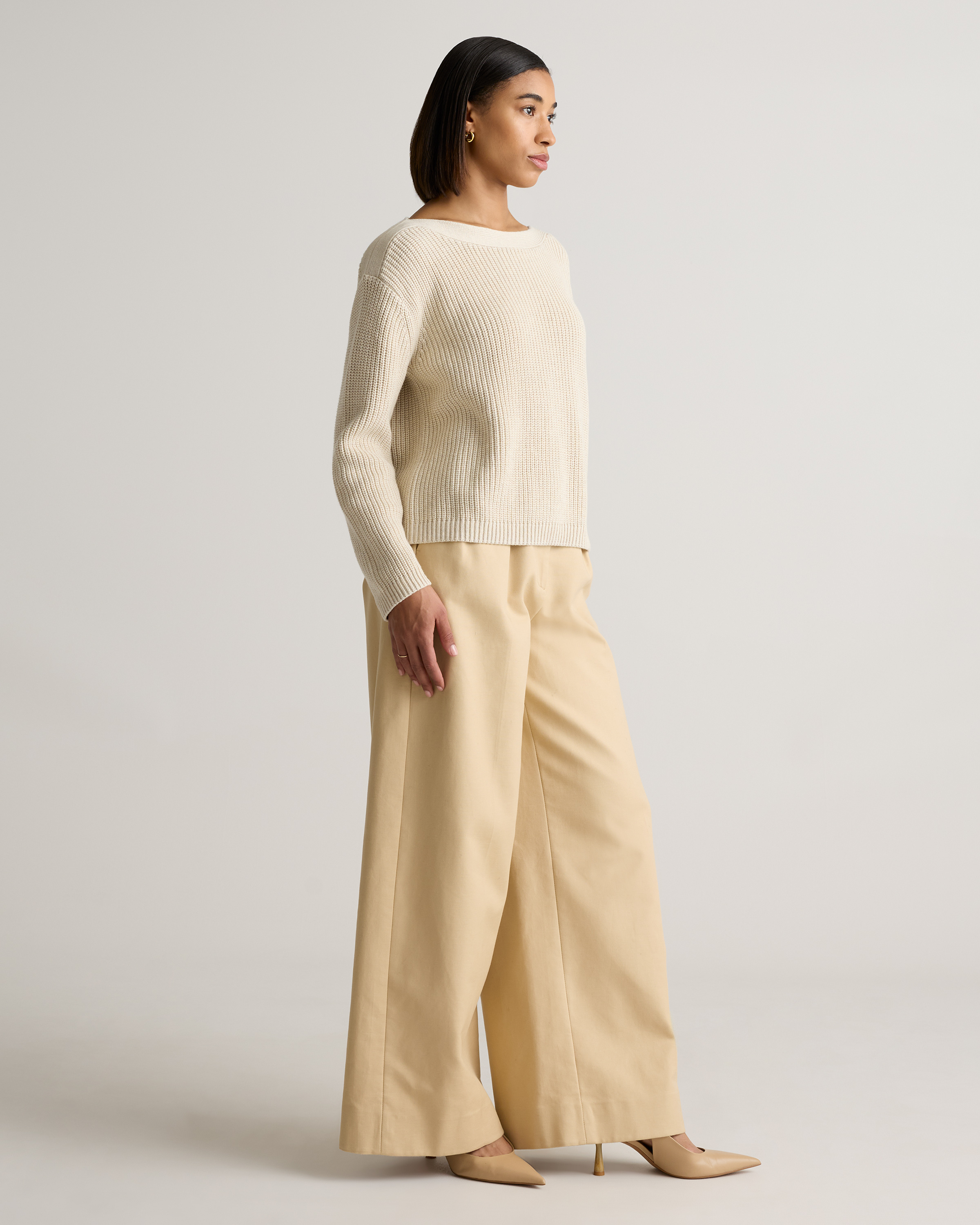 100% Organic Cotton Fisherman Boatneck Sweater — Image 39
