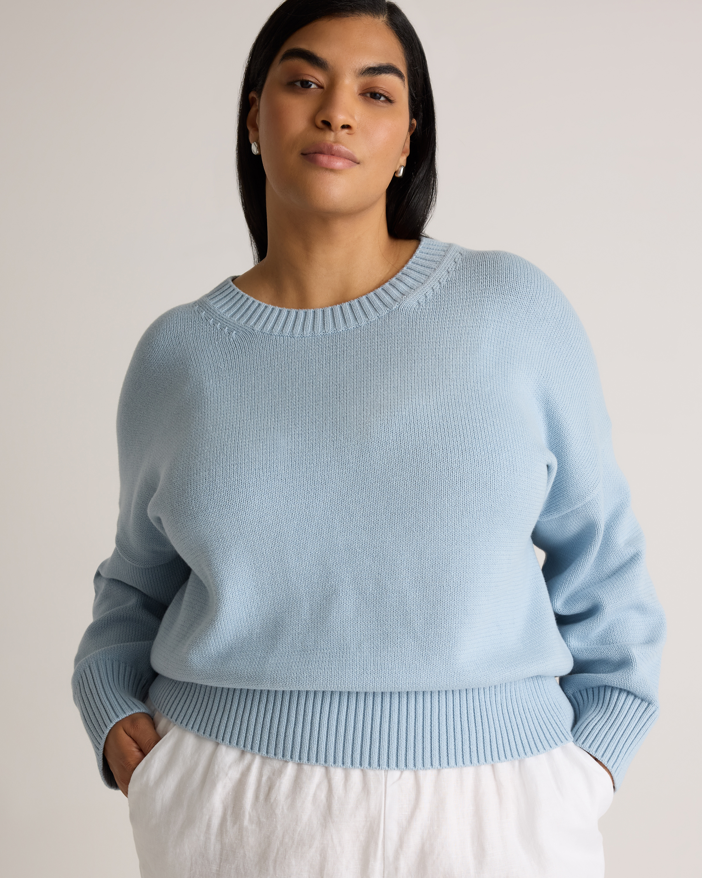 100% Organic Cotton Boyfriend Crew Sweater — Image 3