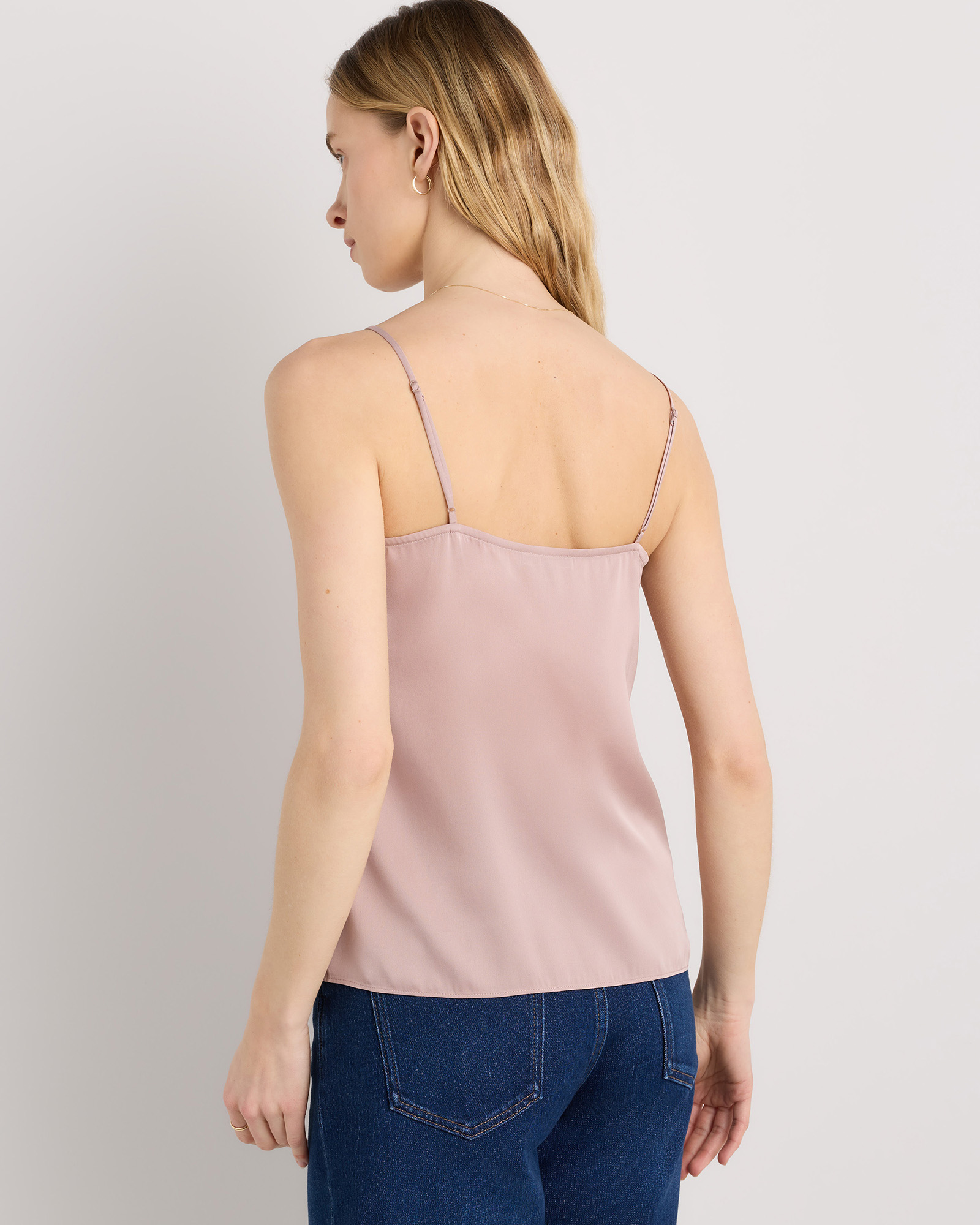 Washable Stretch Silk V-Neck Cami — Image 37