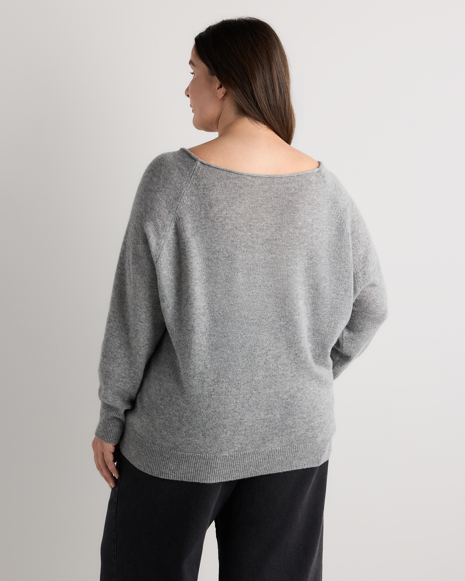 Mongolian Cashmere Boatneck Sweater — Image 10