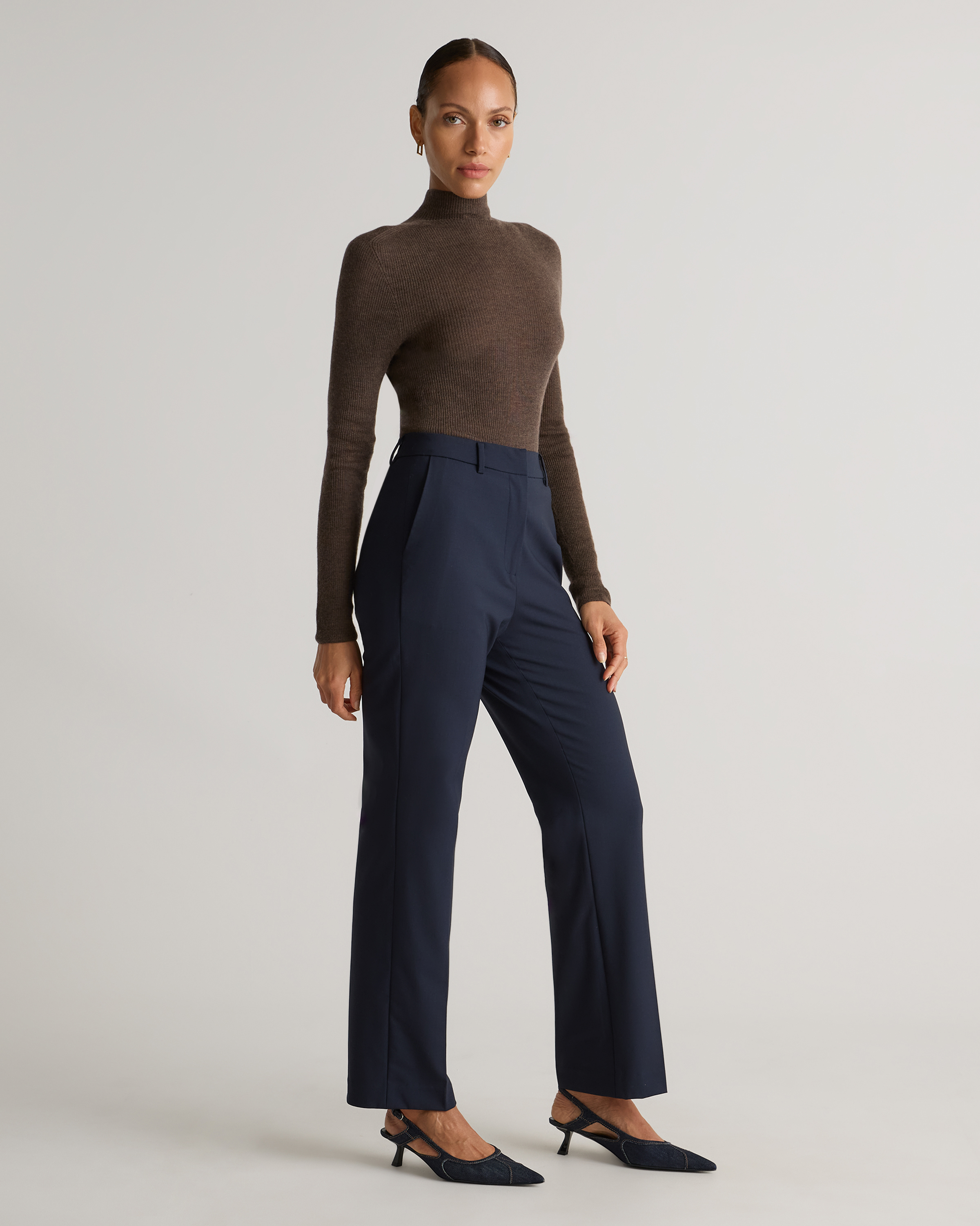 Italian Wool Straight Leg Pants — Image 6