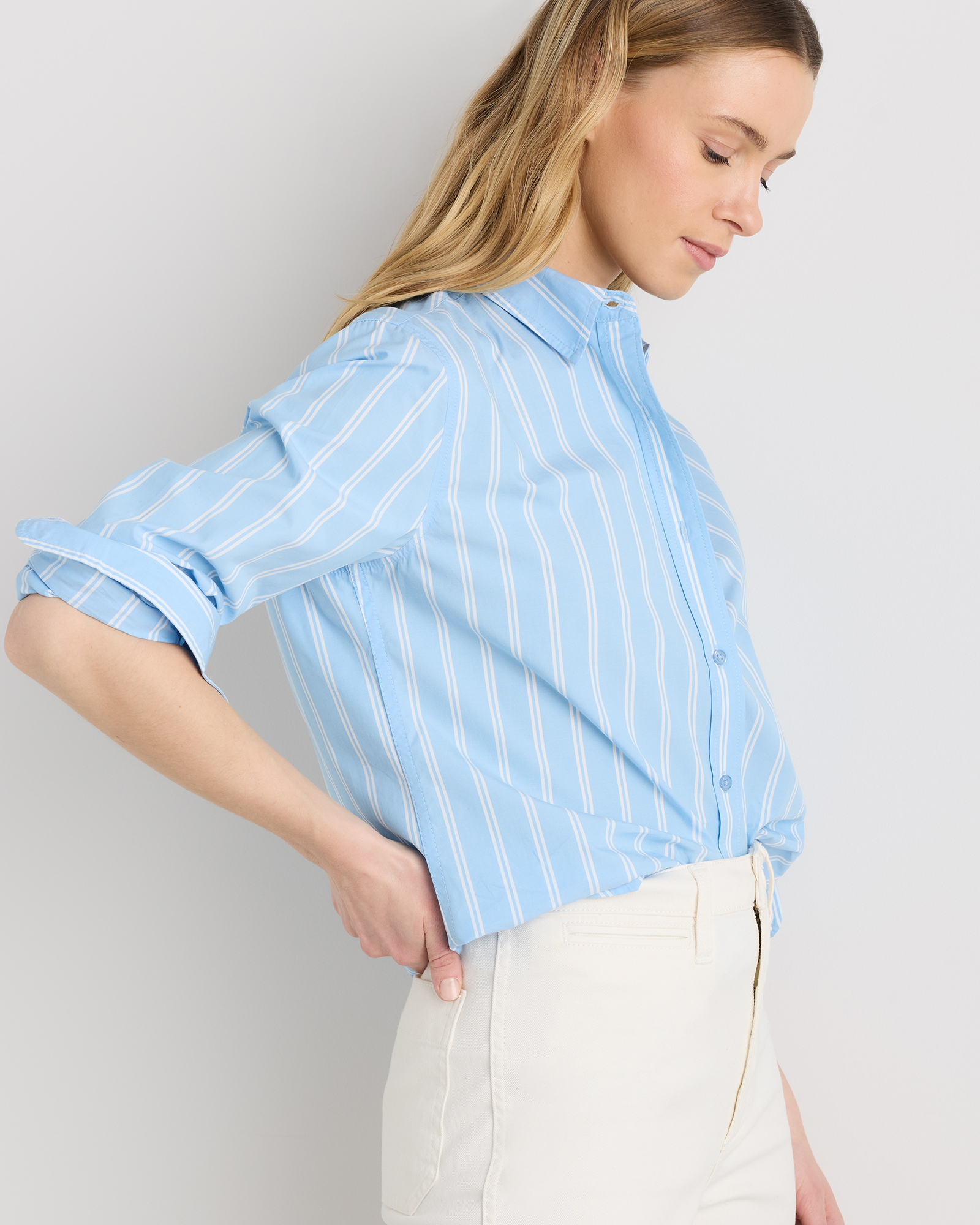 100% Organic Cotton Poplin Long Sleeve Shirt — Image 41