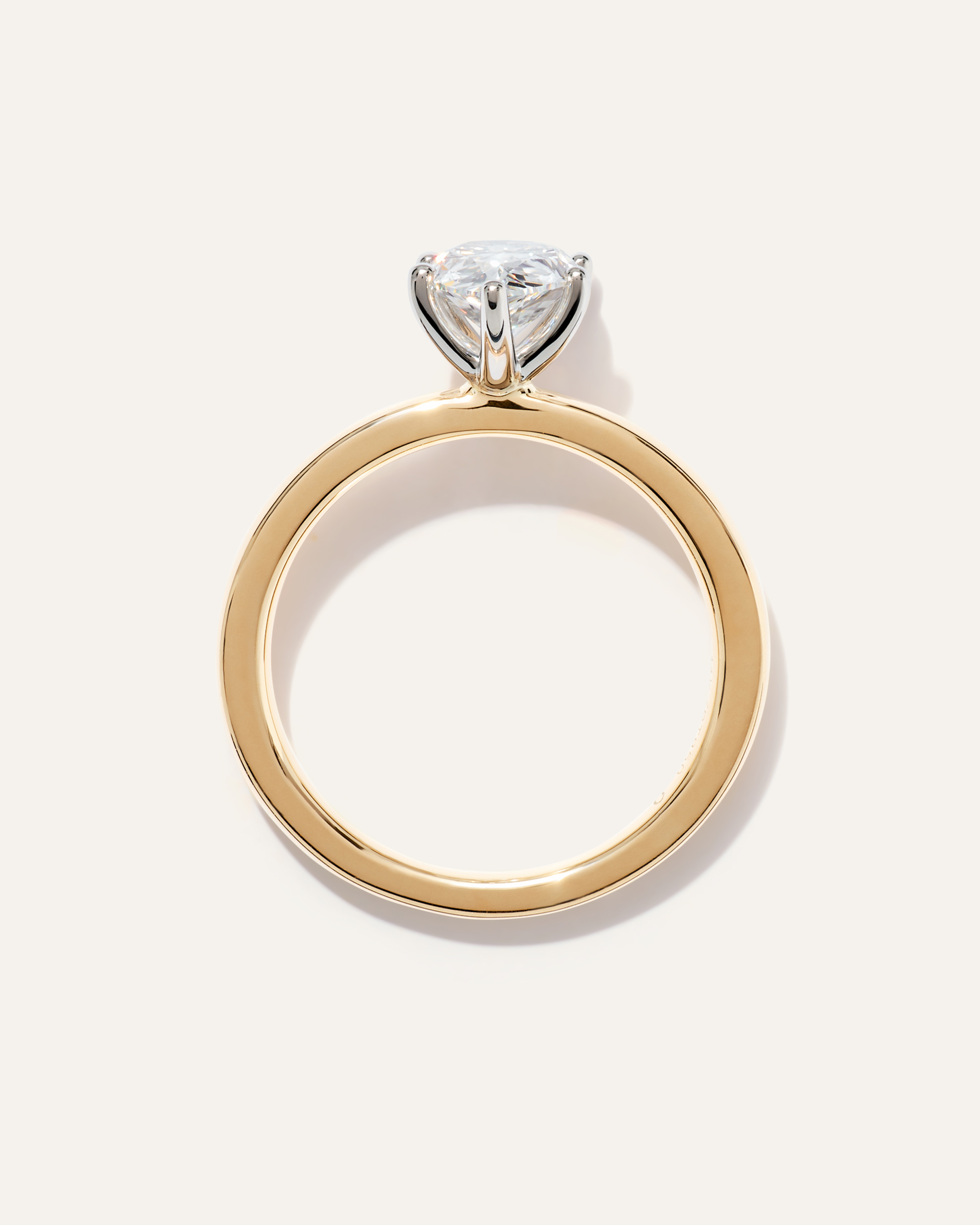 Lab Grown Diamond Pear Comfort Fit Engagement Ring - 1.5ct — Image 4