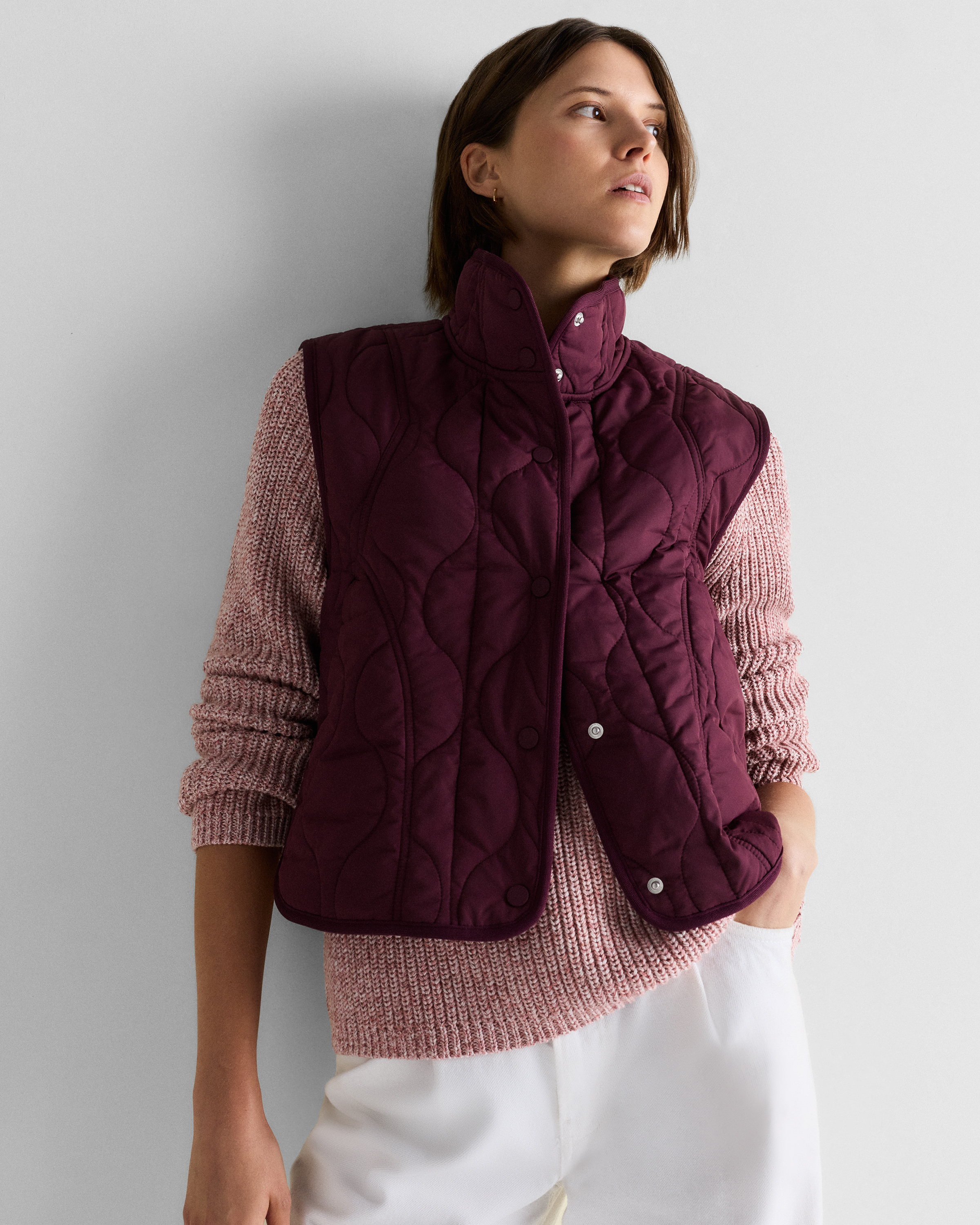 Featherless Quilted Puffer Vest — Image 3