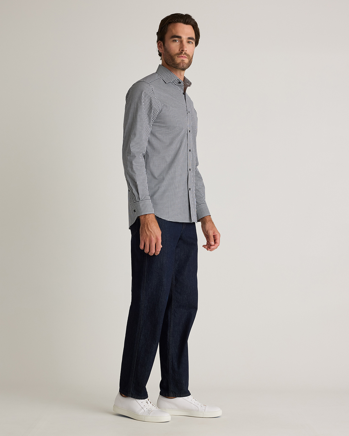 Organic Cotton Stretch Poplin Dress Shirt — Image 38