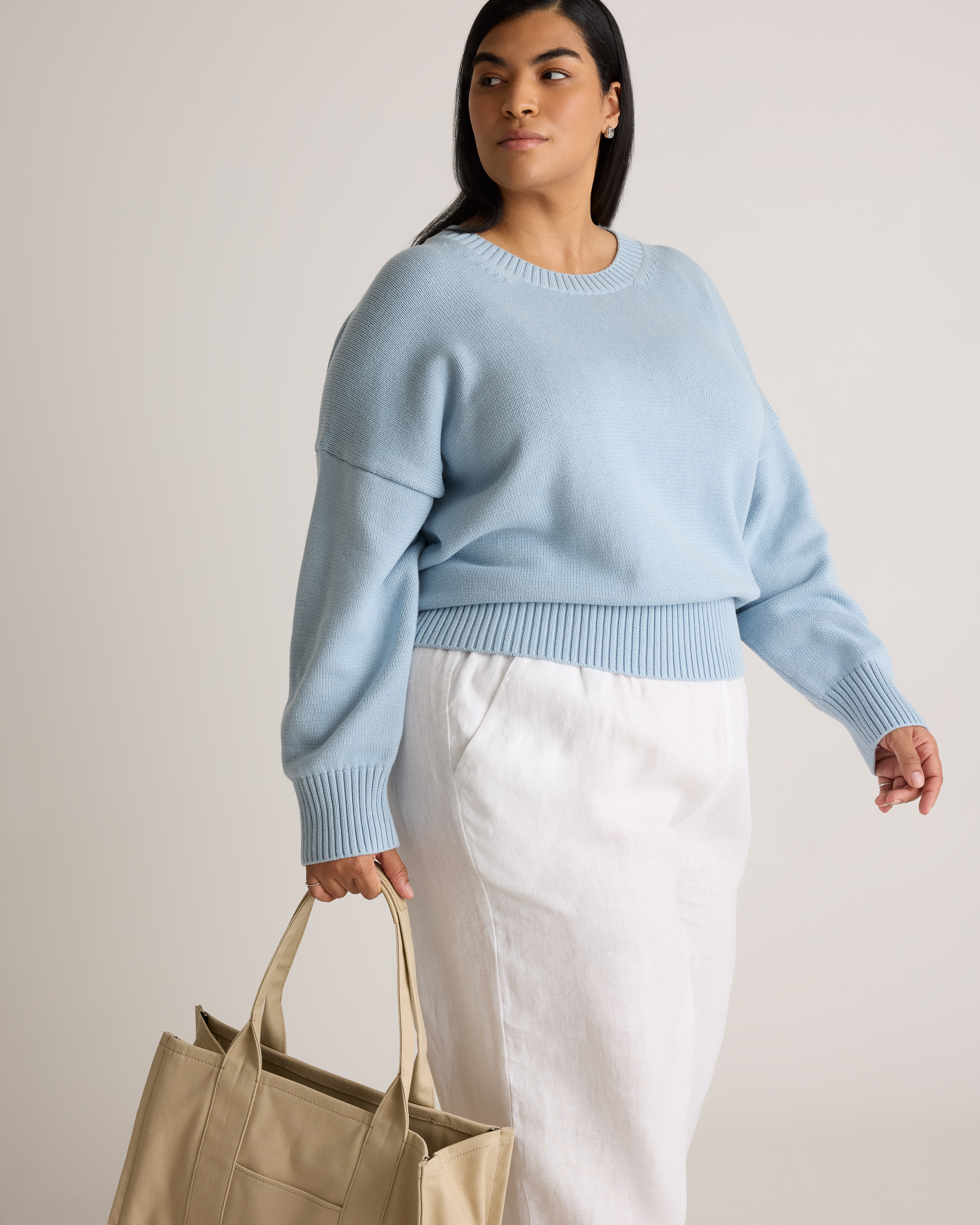 100% Organic Cotton Boyfriend Crew Sweater — Image 7