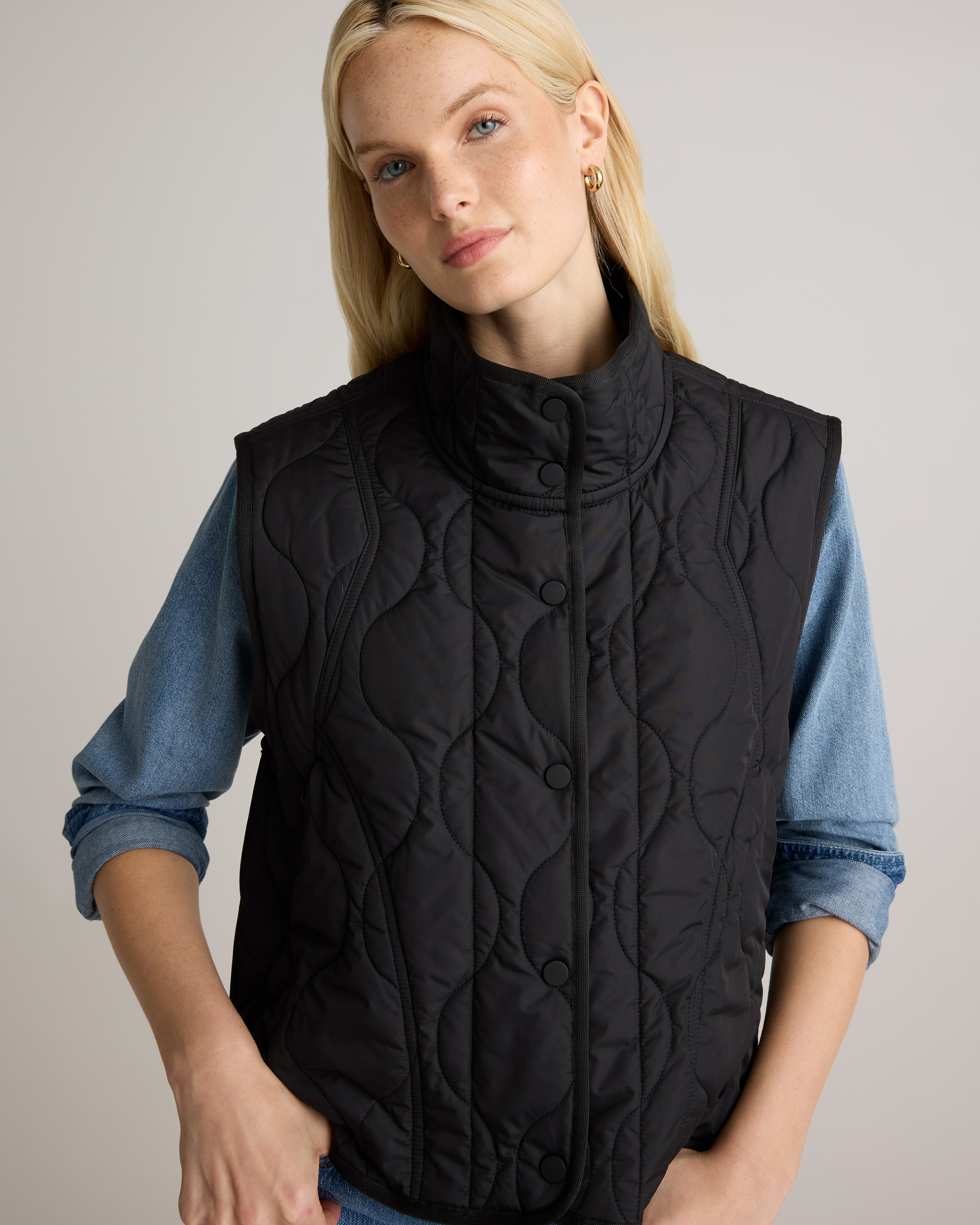 Featherless Quilted Puffer Vest — Image 14