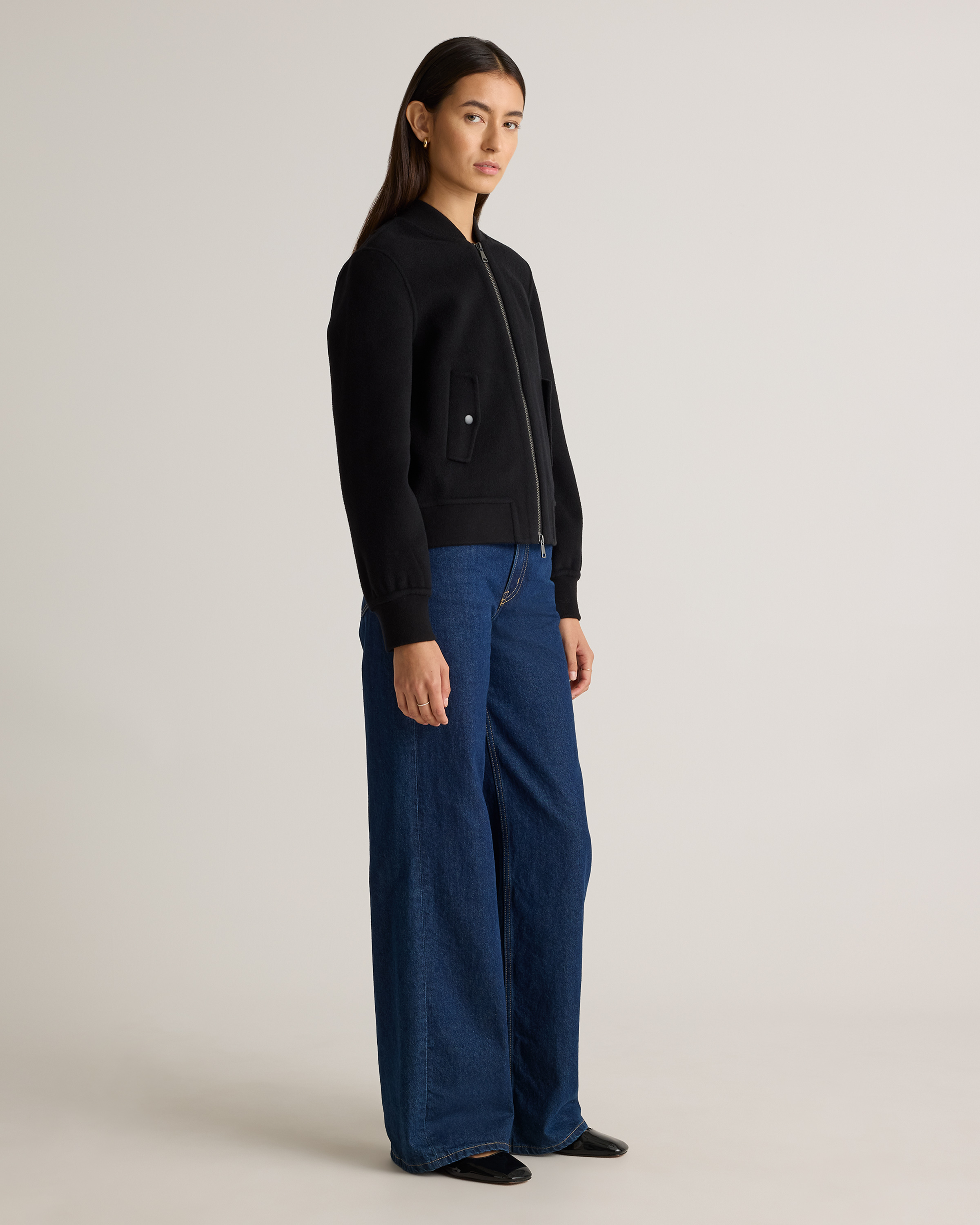 Double-Faced Merino Wool Bomber Jacket — Image 26