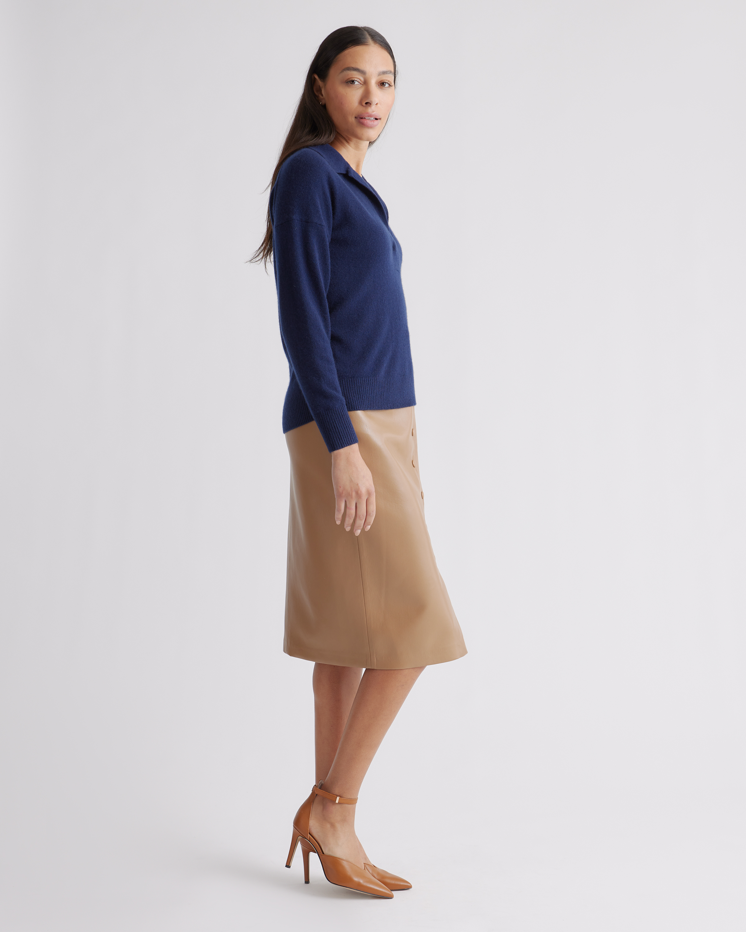 Mongolian Spring Cashmere Polo Sweater — Image 15