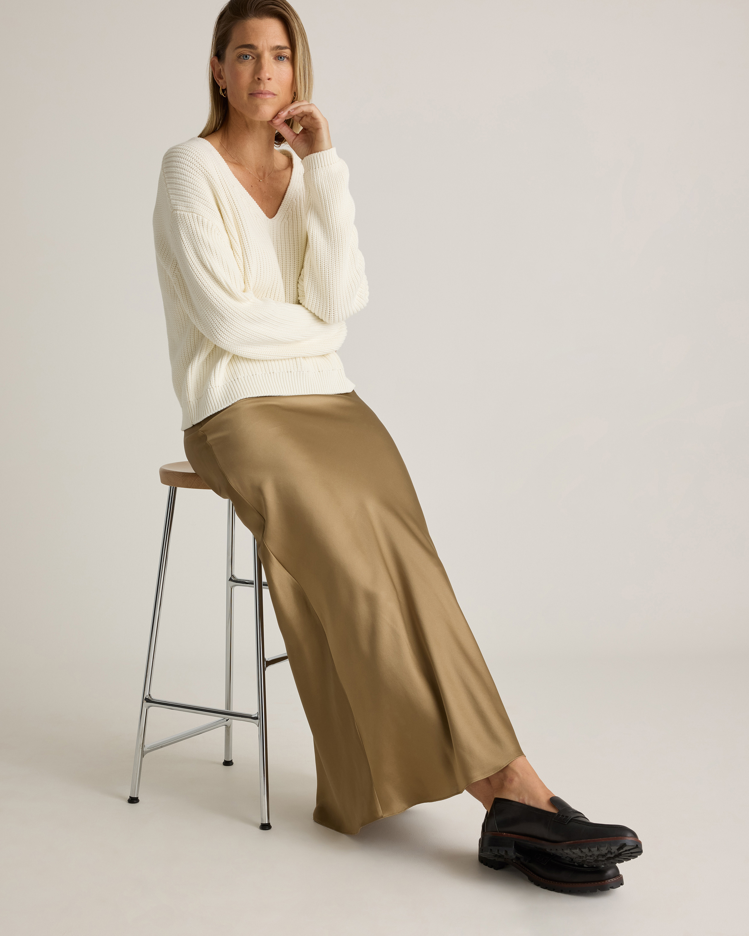 100% Washable Silk Maxi Skirt — Image 26