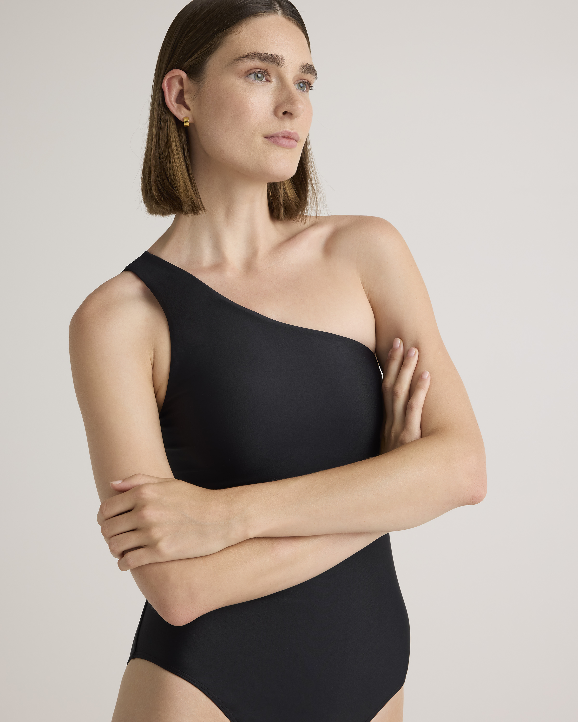 Italian One Shoulder One-Piece Swimsuit — Image 20