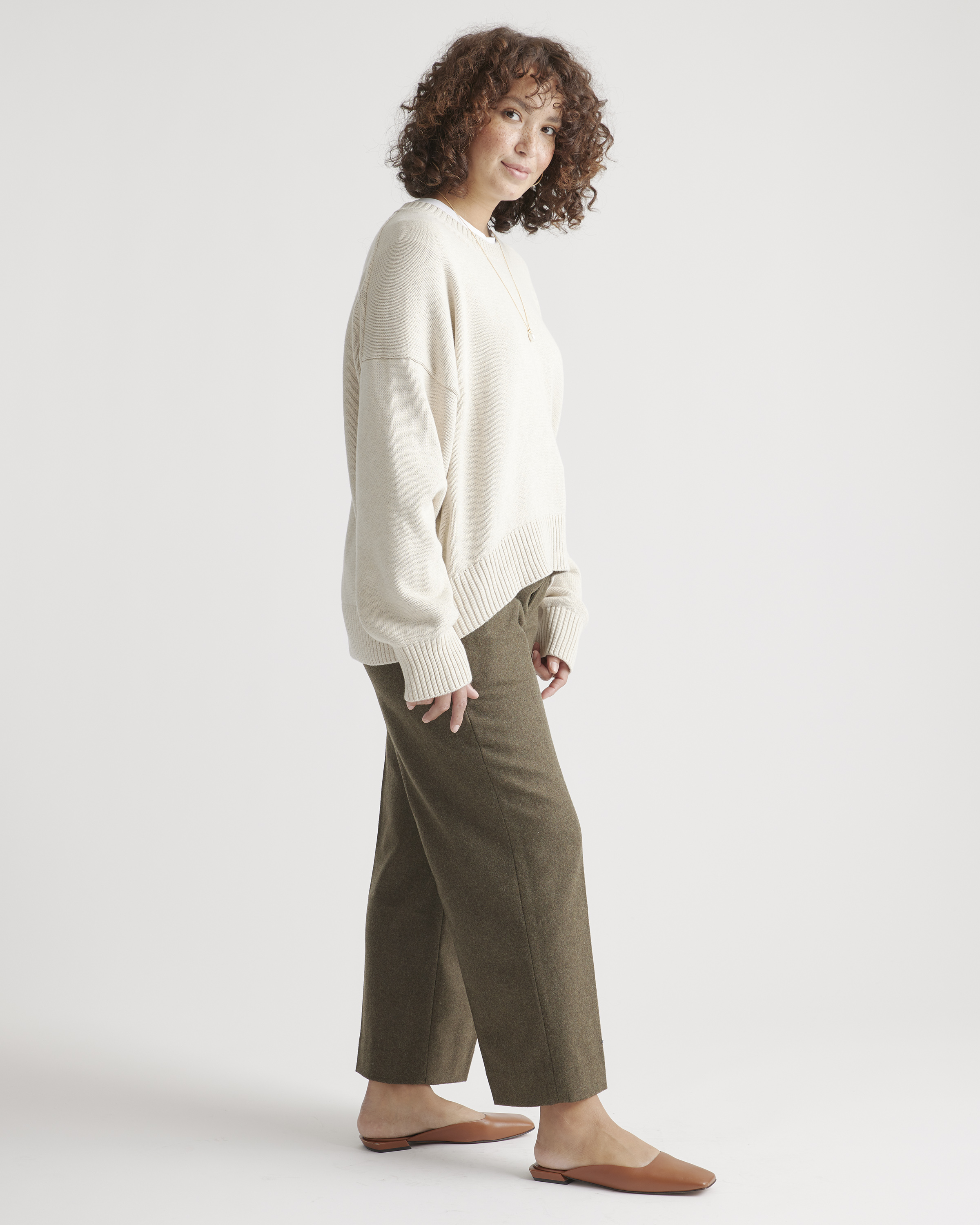 100% Organic Cotton Boyfriend Crew Sweater — Image 44