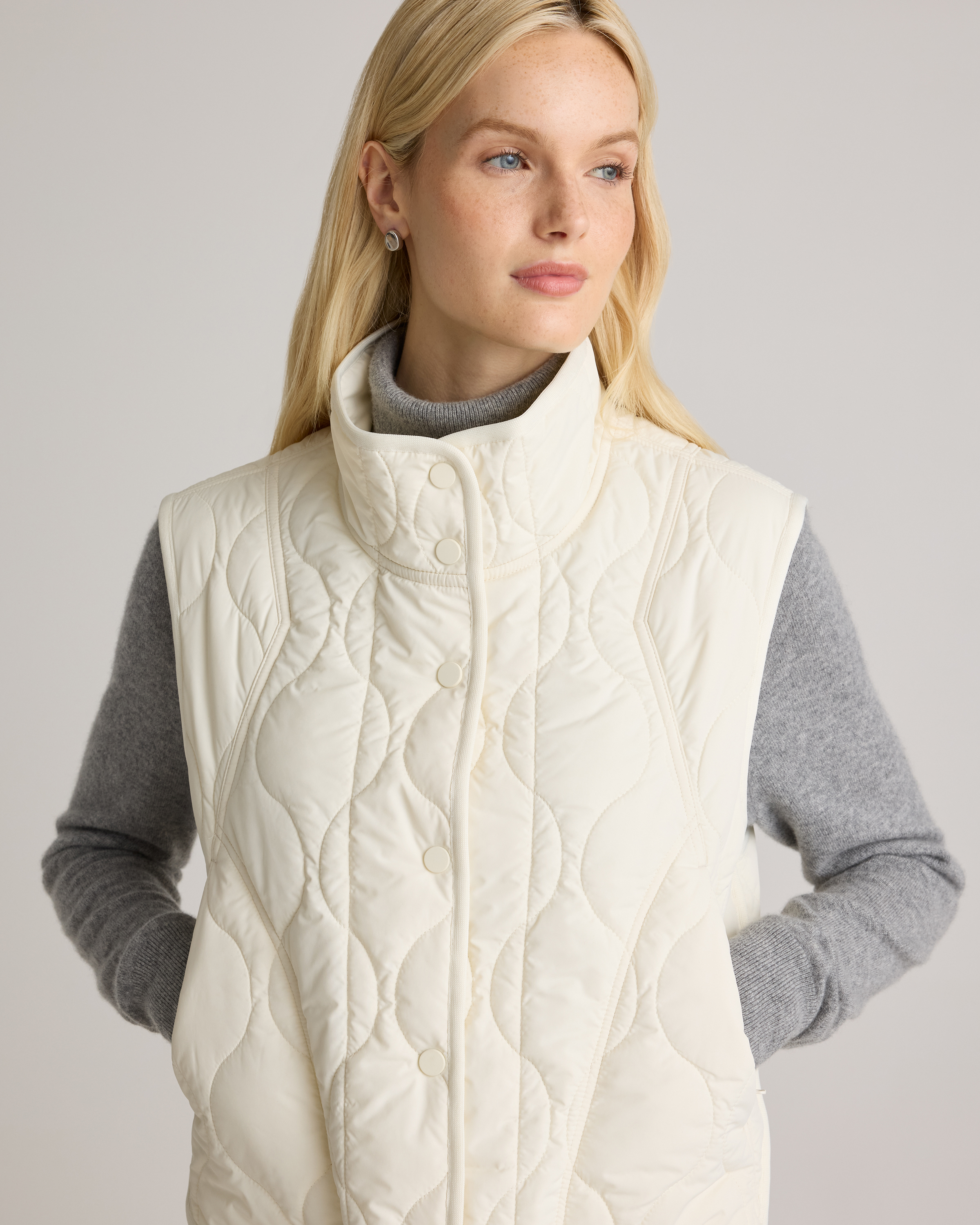 Featherless Quilted Puffer Vest — Image 8