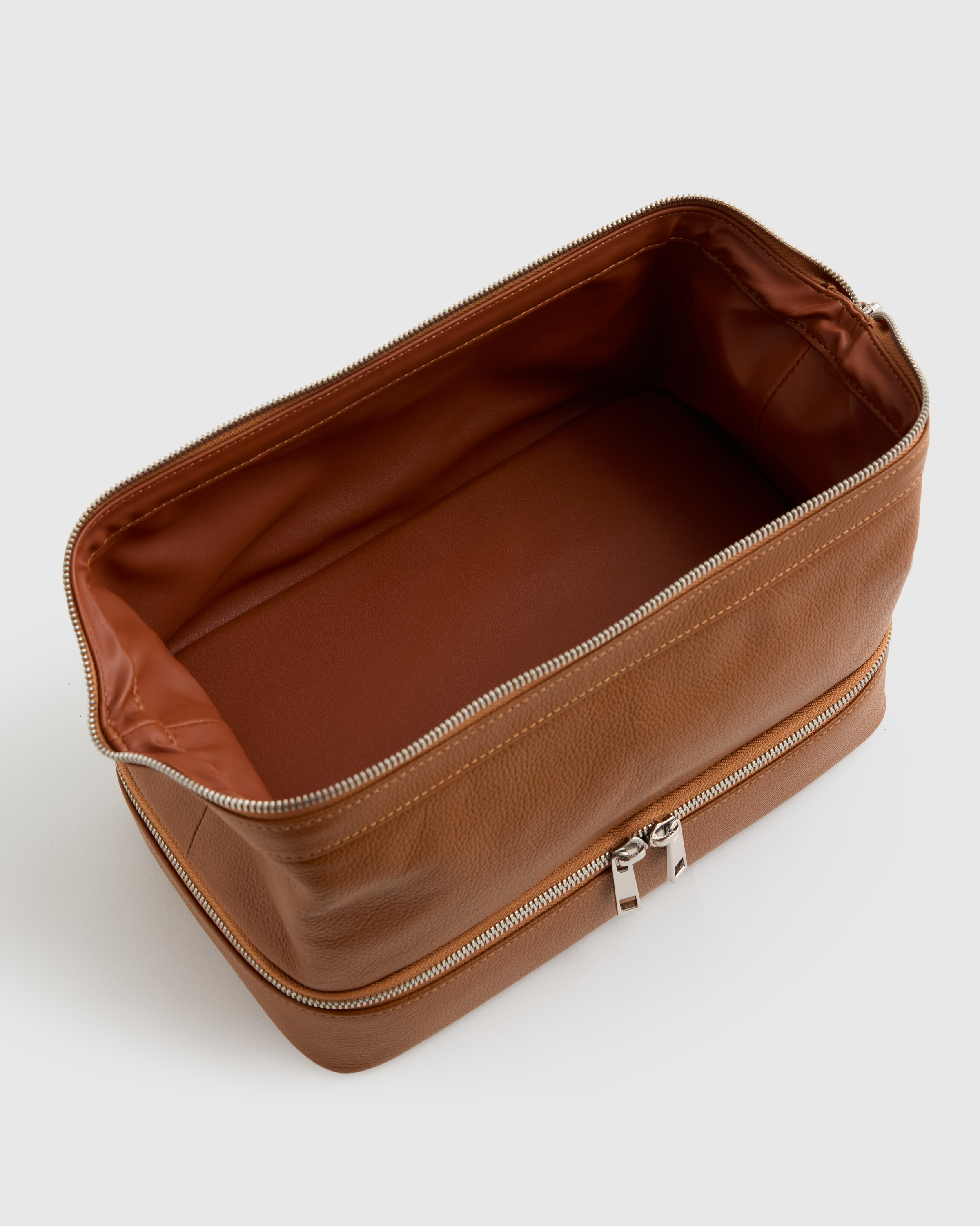 Italian Leather Dual Compartment Toiletry Bag — Image 14