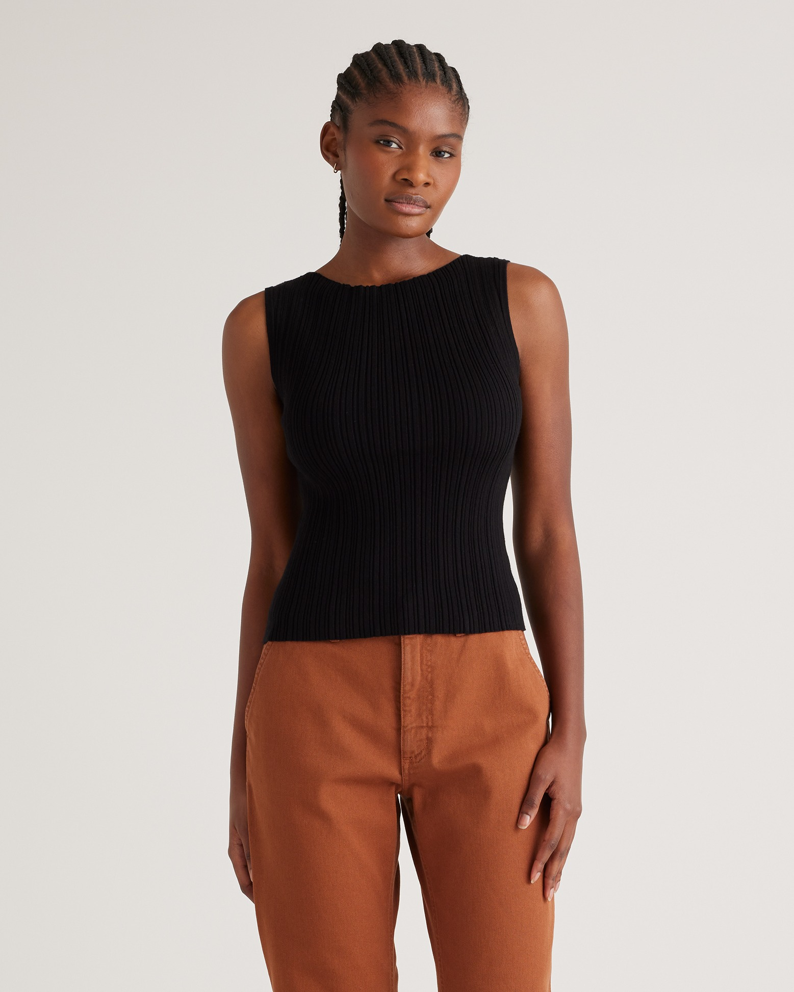 Cotton Cashmere Ribbed Tank — Image 20