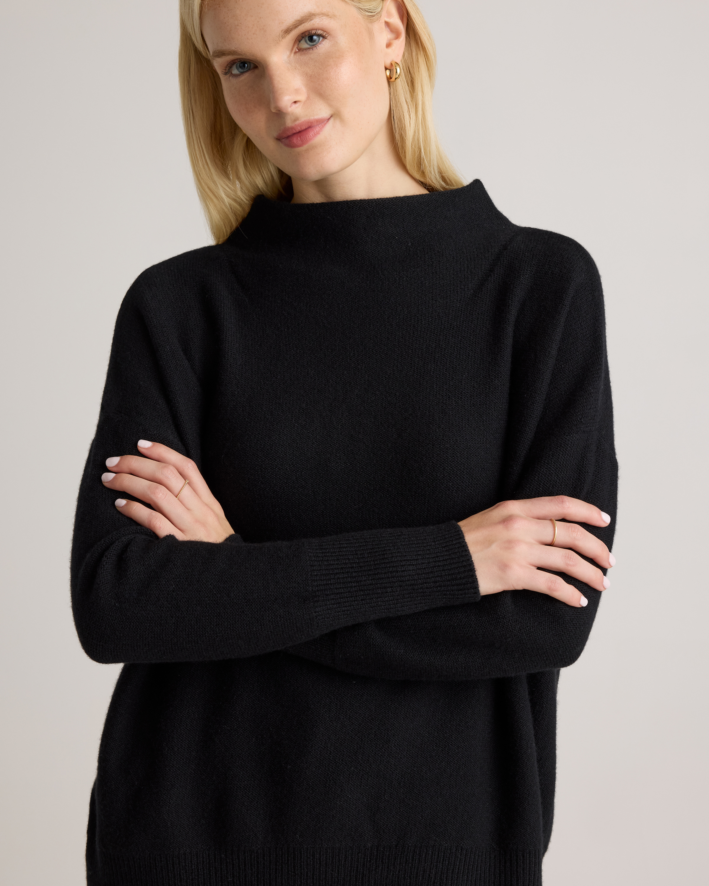 Mongolian Cashmere Funnel Neck Sweater — Image 4
