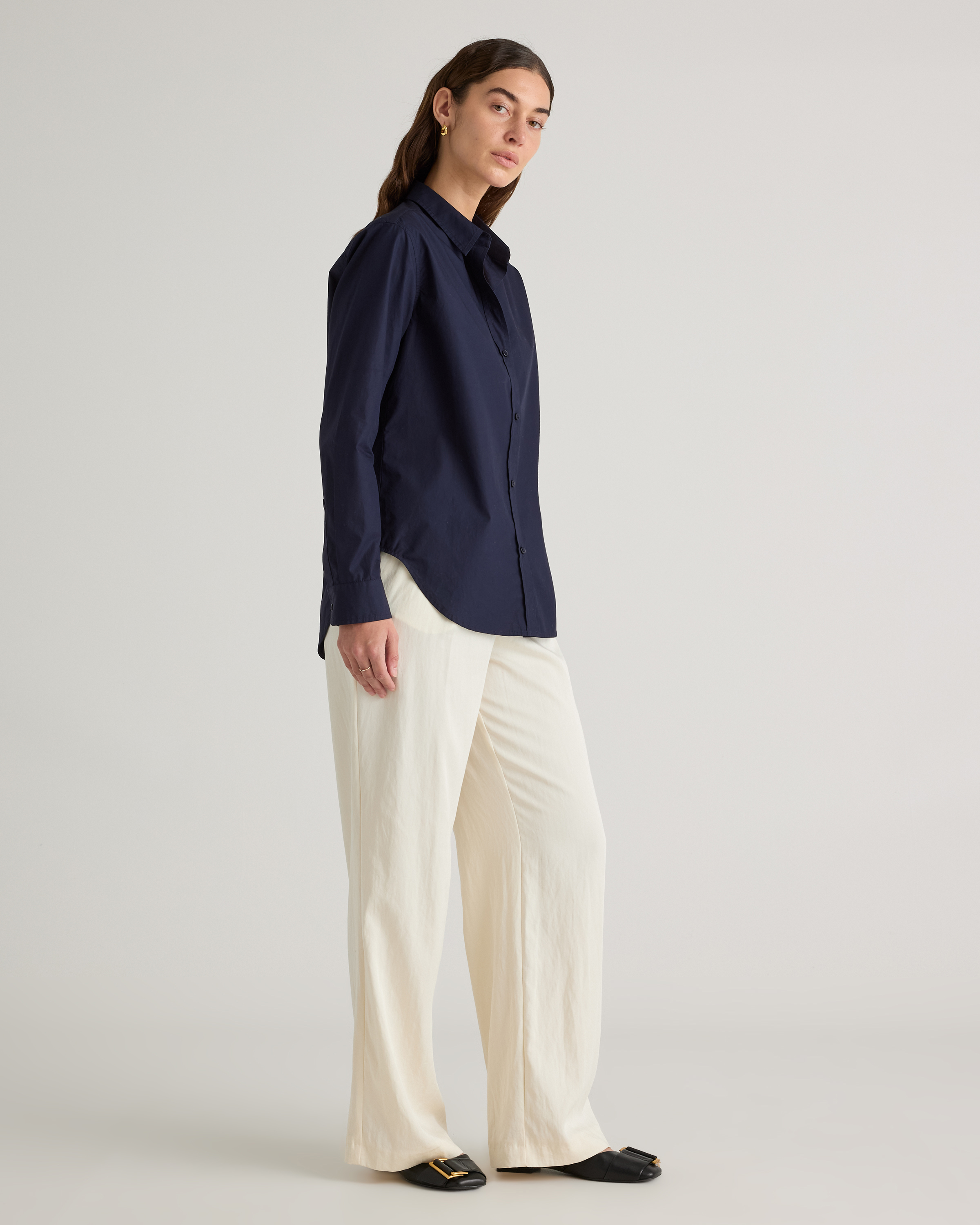 100% Organic Cotton Poplin Long Sleeve Shirt — Image 32