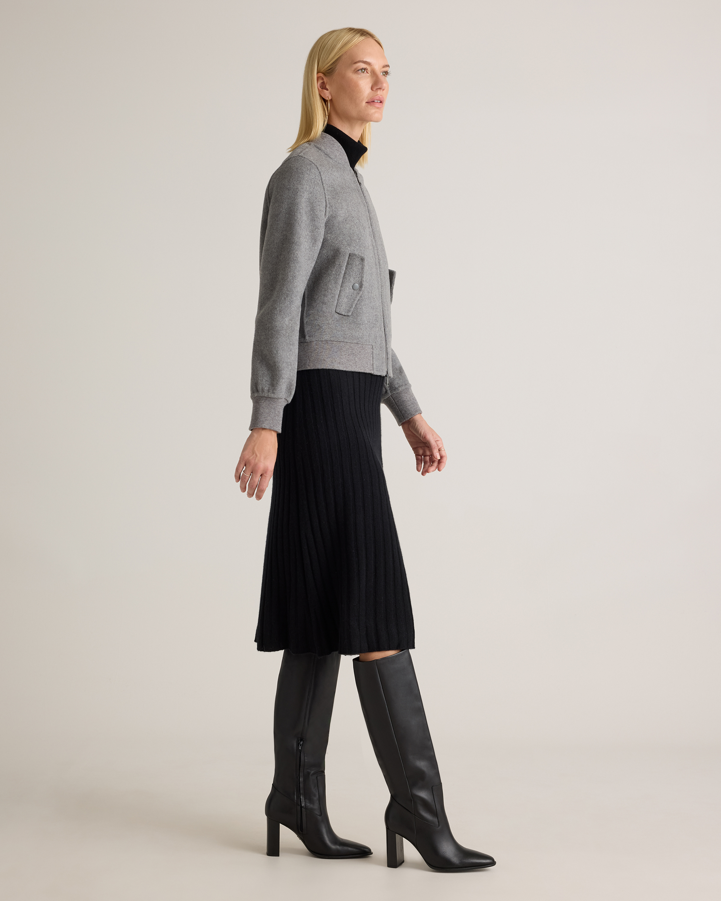 Double-Faced Merino Wool Bomber Jacket — Image 20
