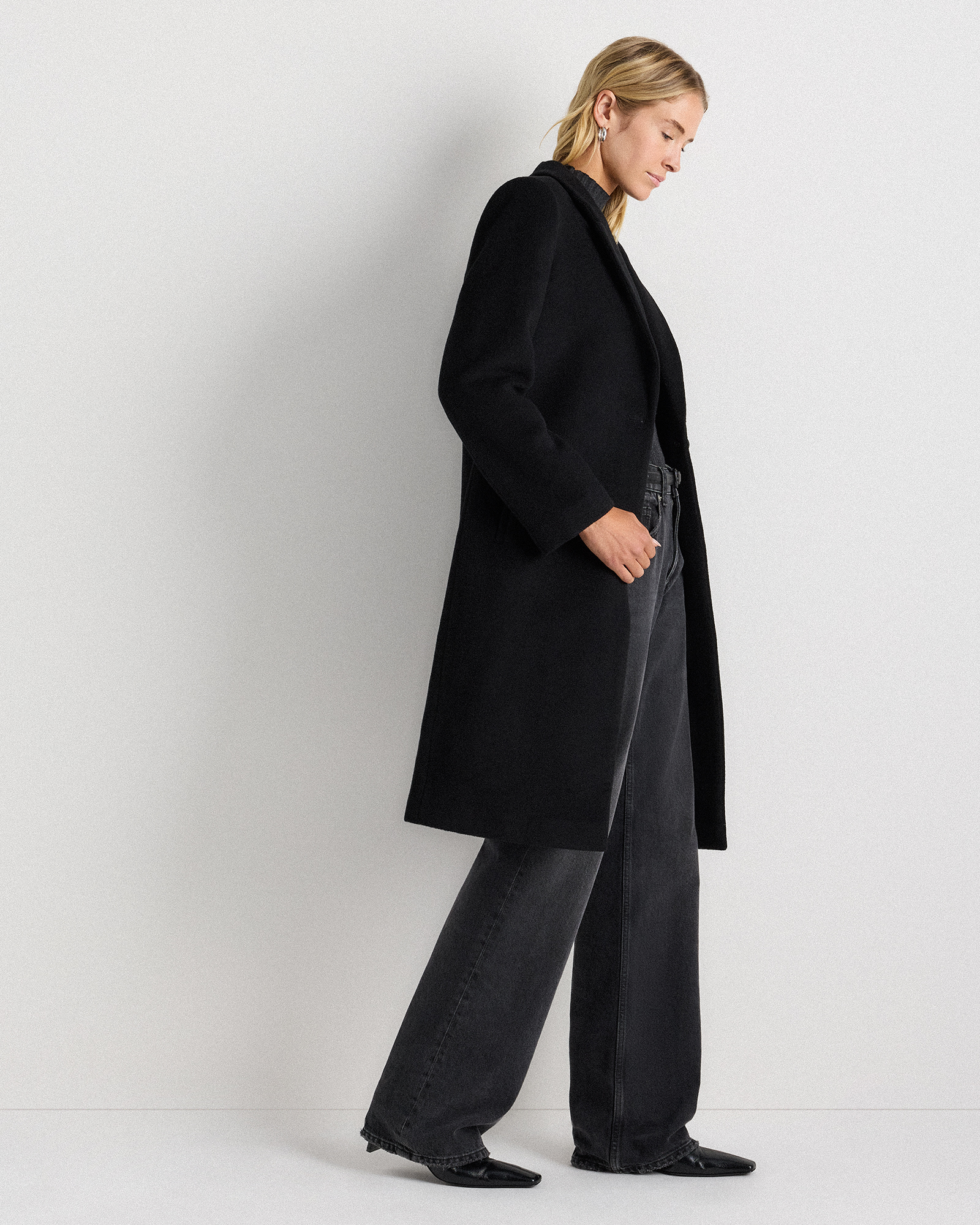 Wool Cashmere Classic Single-Breasted Coat — Image 30