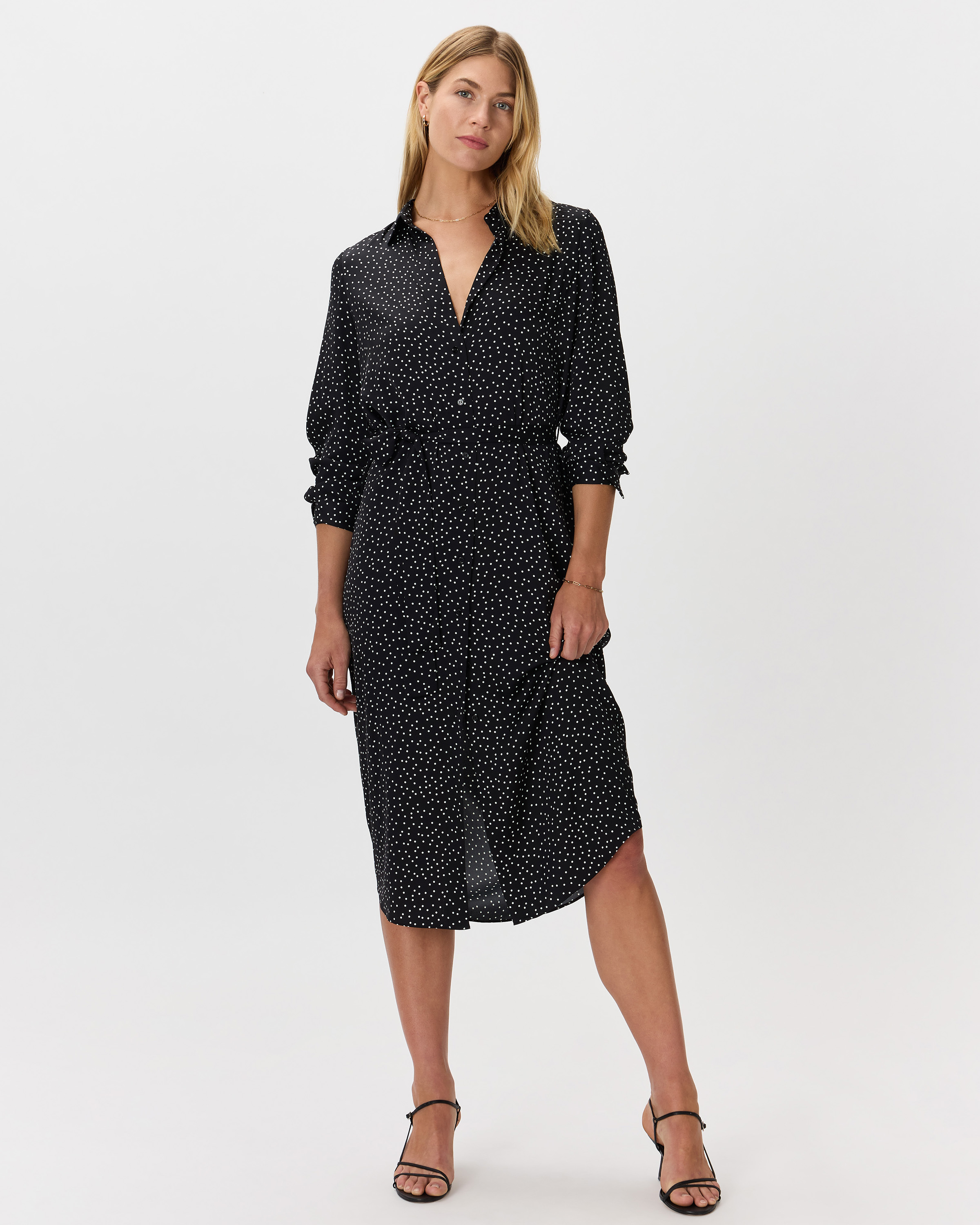 Washable Stretch Silk Maxi Shirt Dress — Image 29