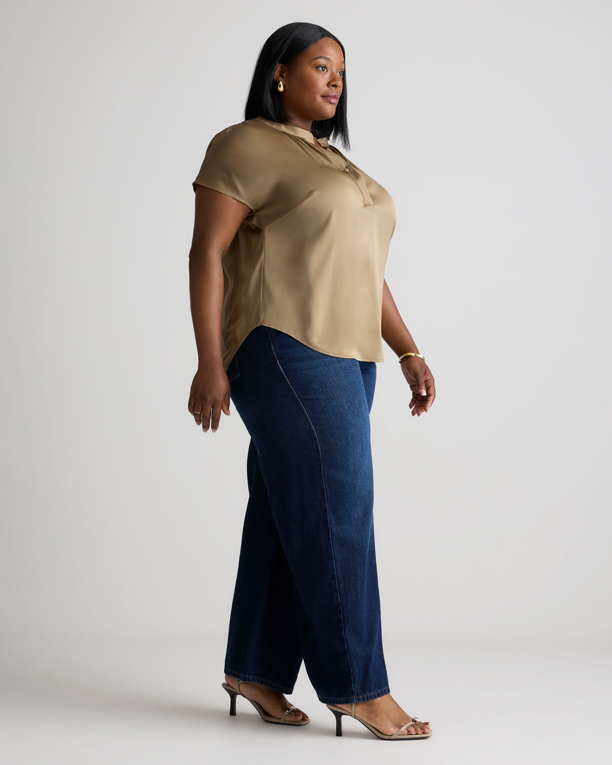 Washable Stretch Silk Dolman Sleeve Blouse — Image 15