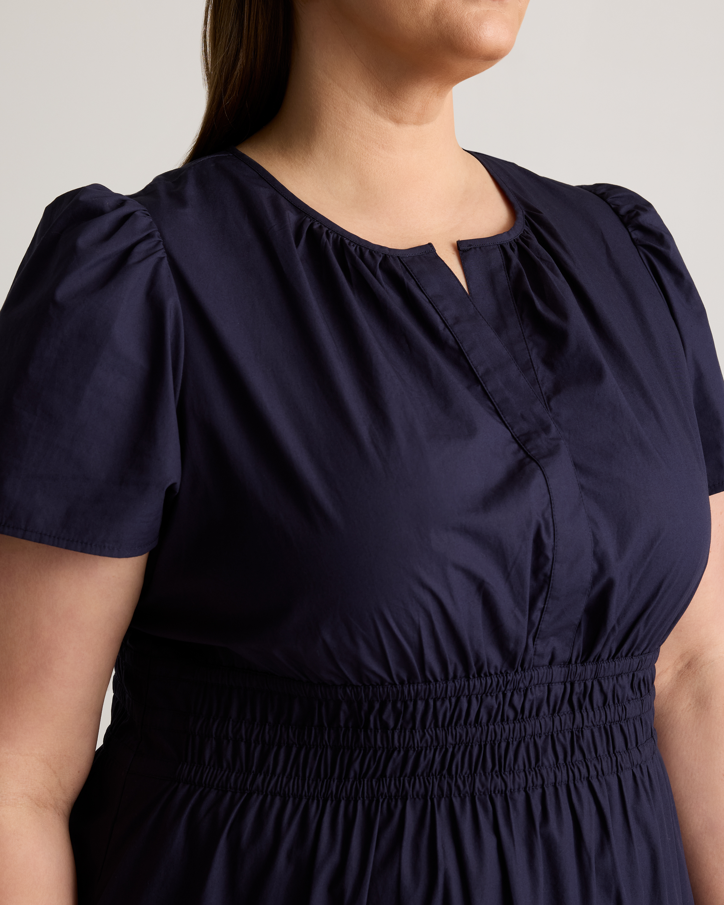 100% Organic Cotton Poplin Tiered Maxi Dress — Image 3