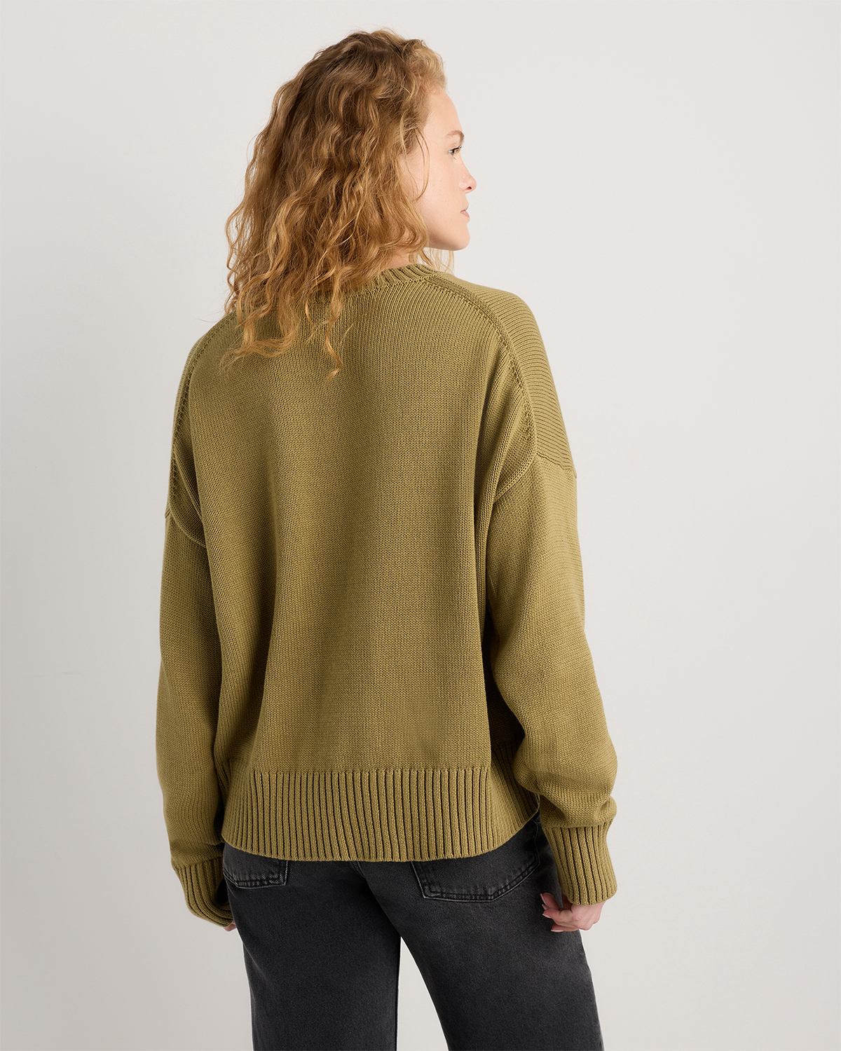 100% Organic Cotton Boyfriend Crew Sweater — Image 58