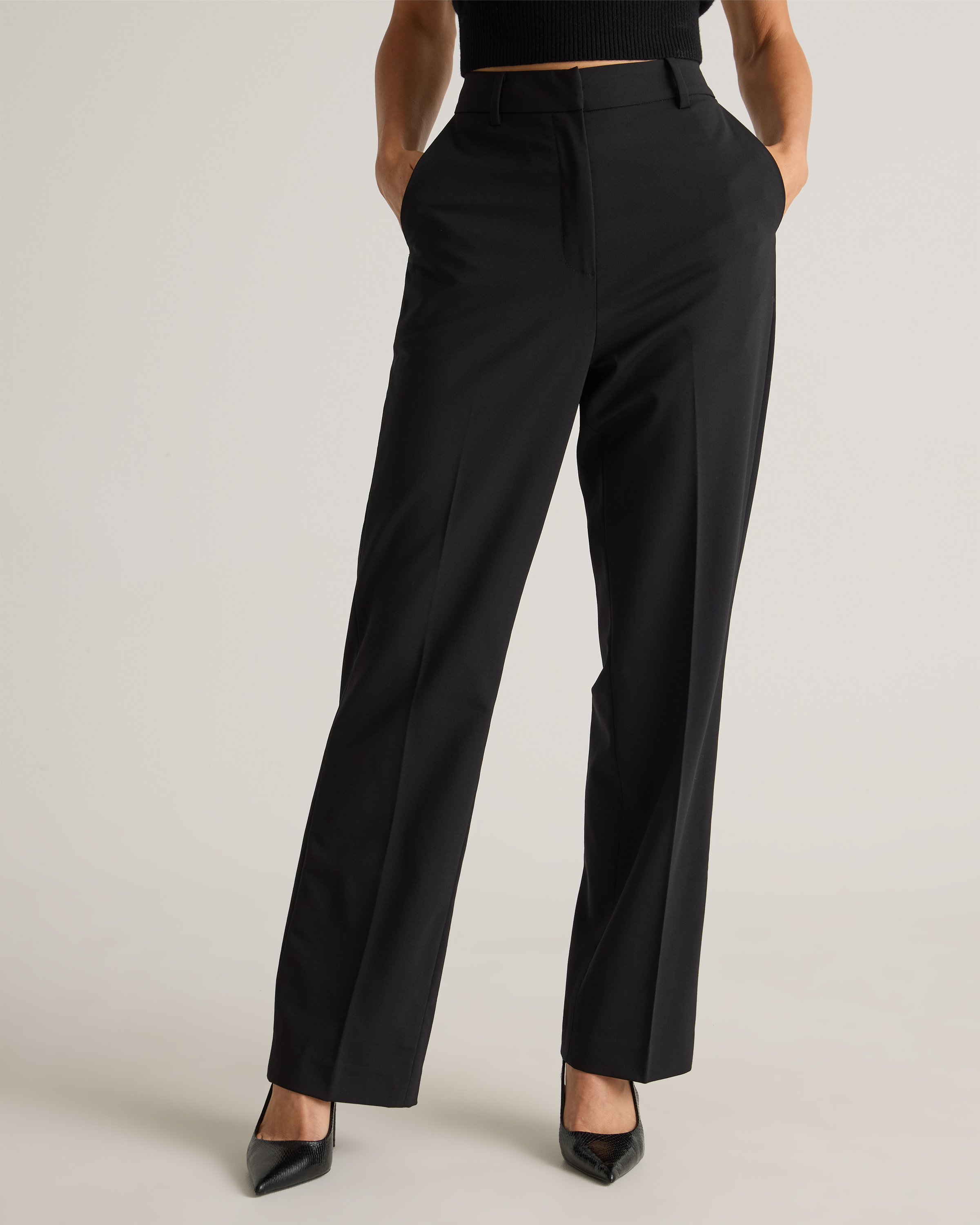 Italian Wool Straight Leg Pants — Image 12